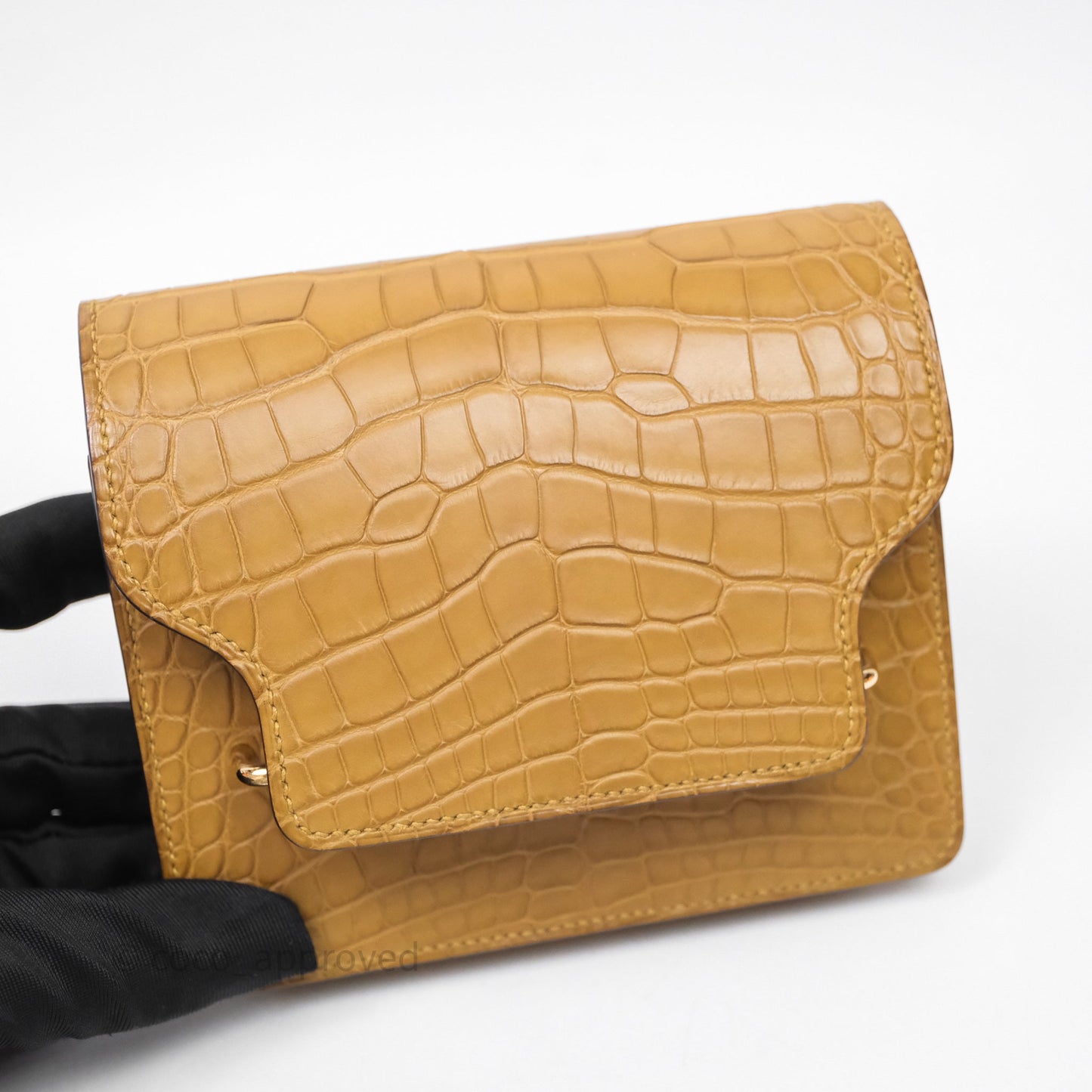 Hermès Roulis Slim Wallet Matte Alligator Mississippiensis Kraft 2H Gold Hardware