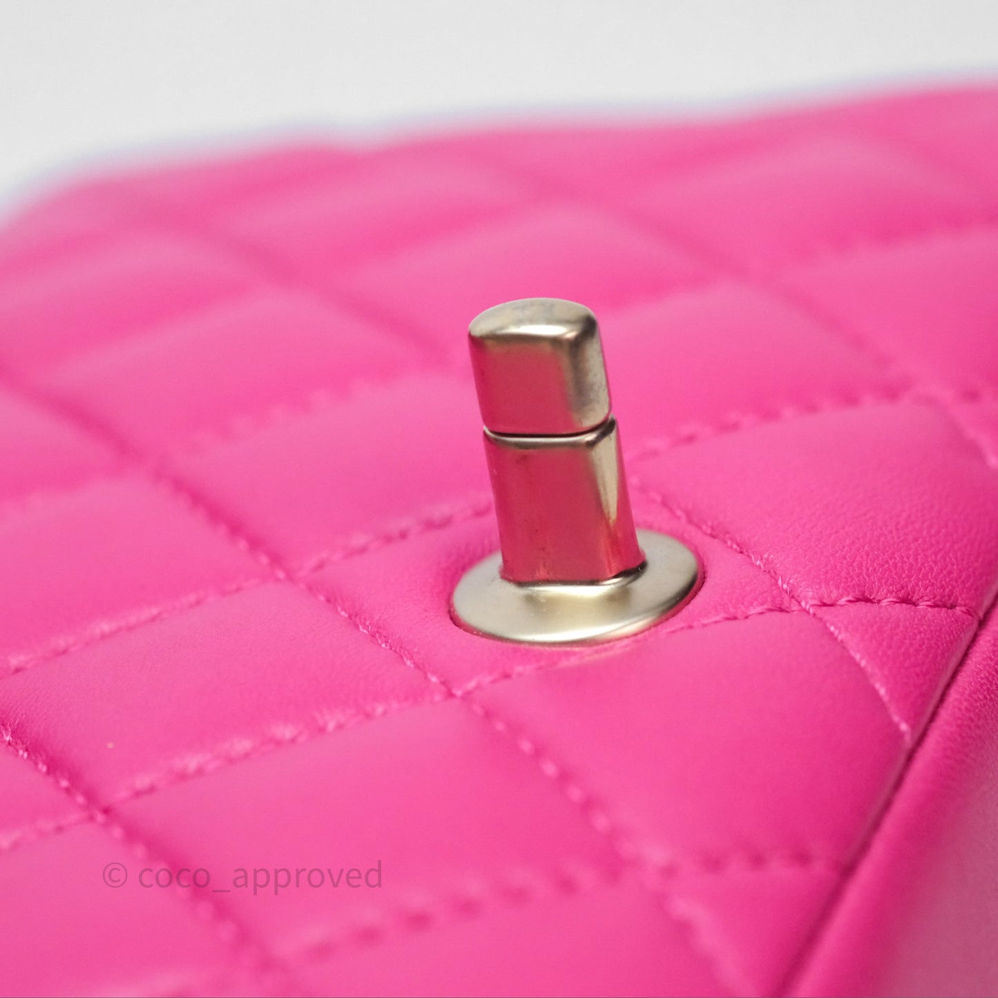 Chanel Quilted Mini Mademoiselle Chic Flap Dark Pink Lambskin Aged Gold Hardware