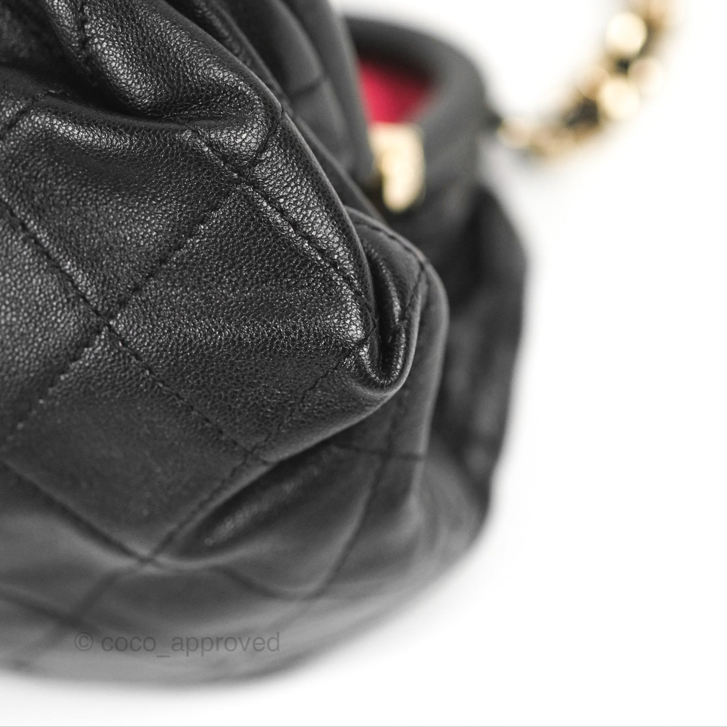 Chanel Black Clutch Bag Lambskin Gold Hardware