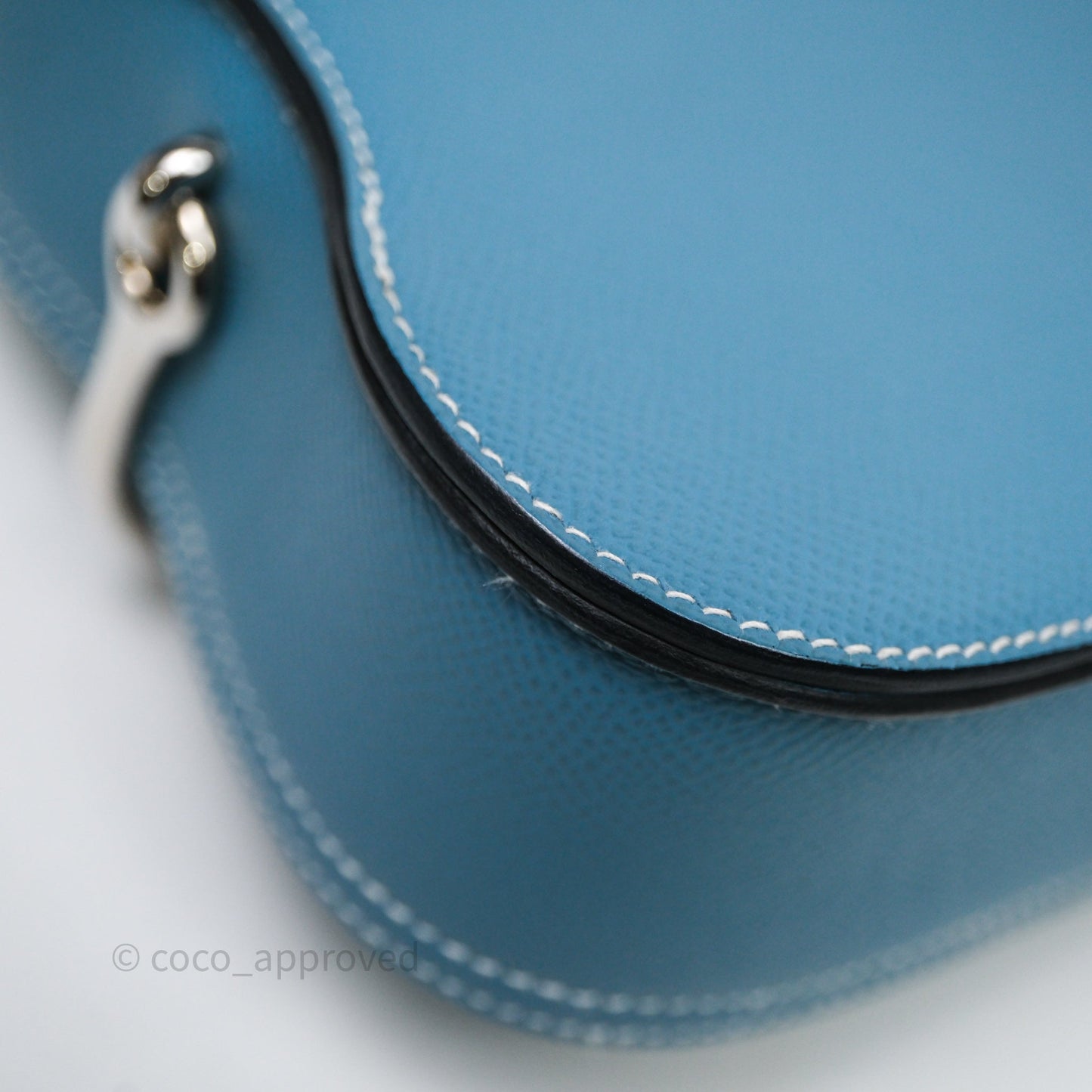 Hermès Della Cavalleria Mini II Bag 18 New Bleu Jean 75 Epsom Palladium Hardware