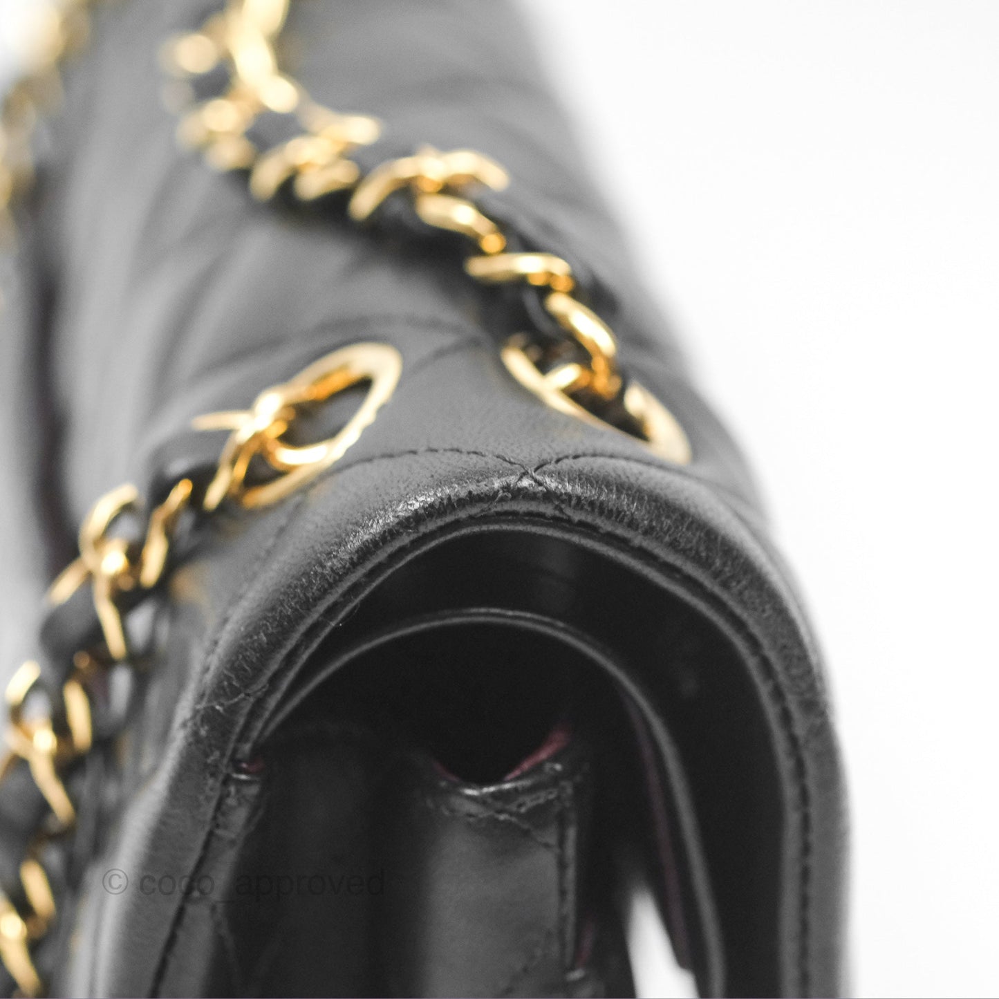 Chanel Small Classic Quilted Flap Black Lambskin Gold Hardware