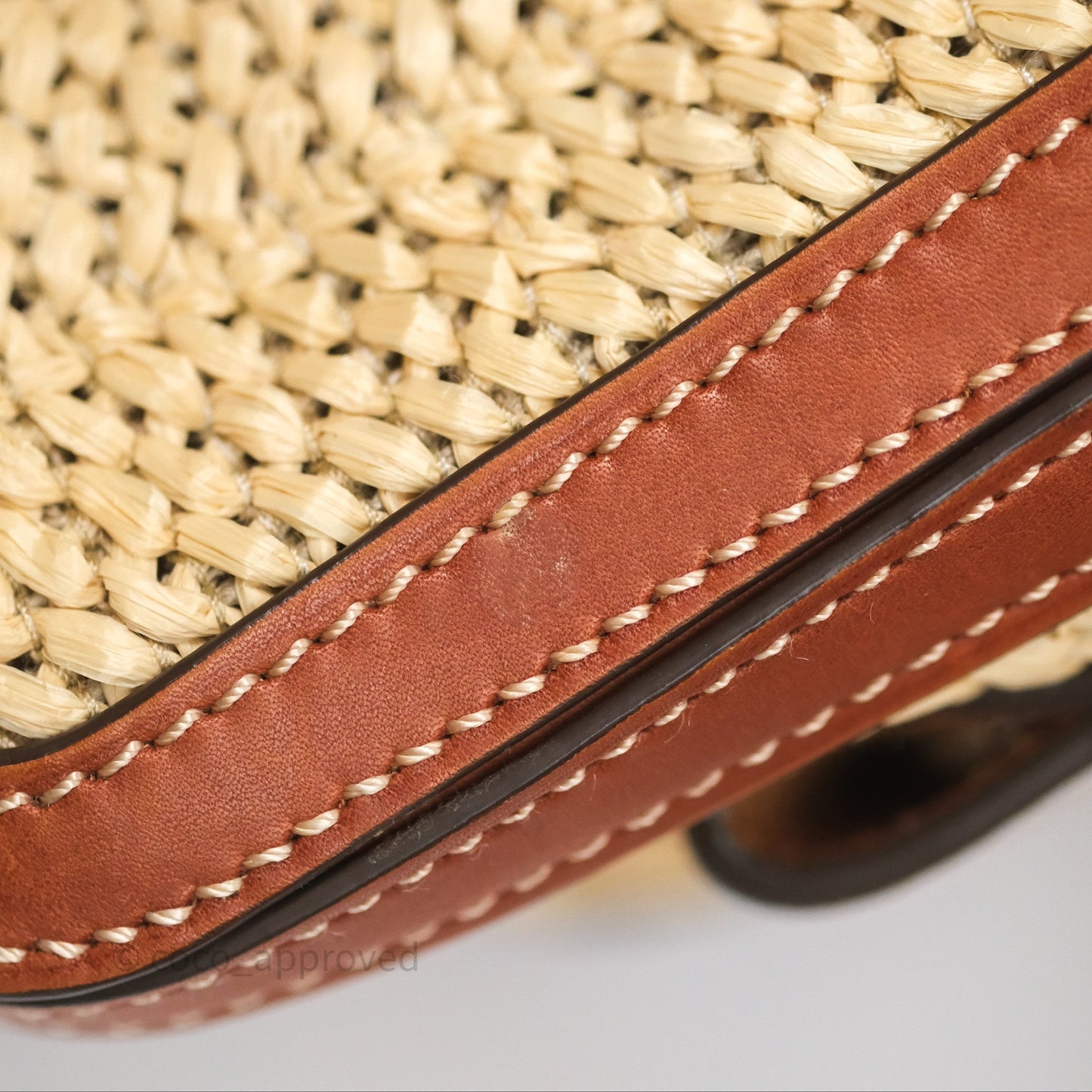 Delvaux Cool Box MM Bohème Raffia Brown