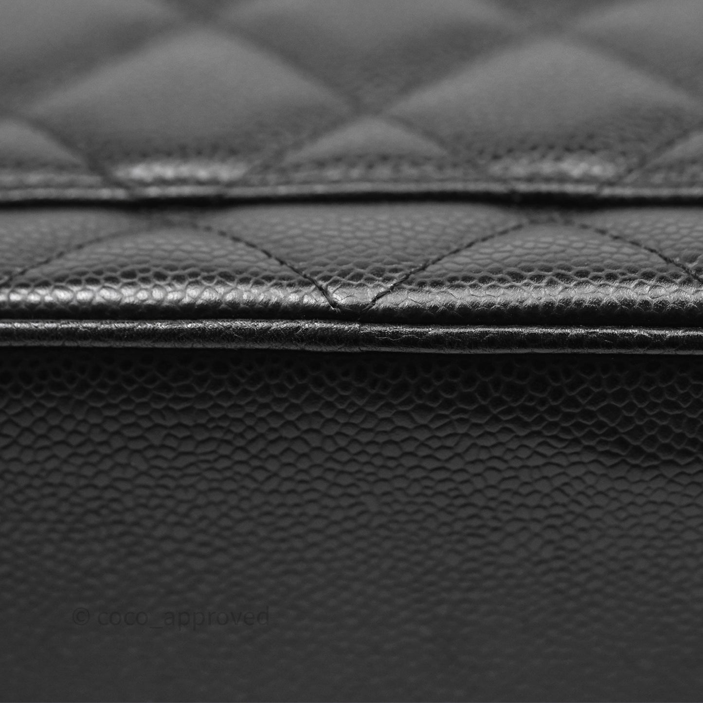 Chanel Vintage Medallion CC Black Caviar Tote Bag Gold Hardware