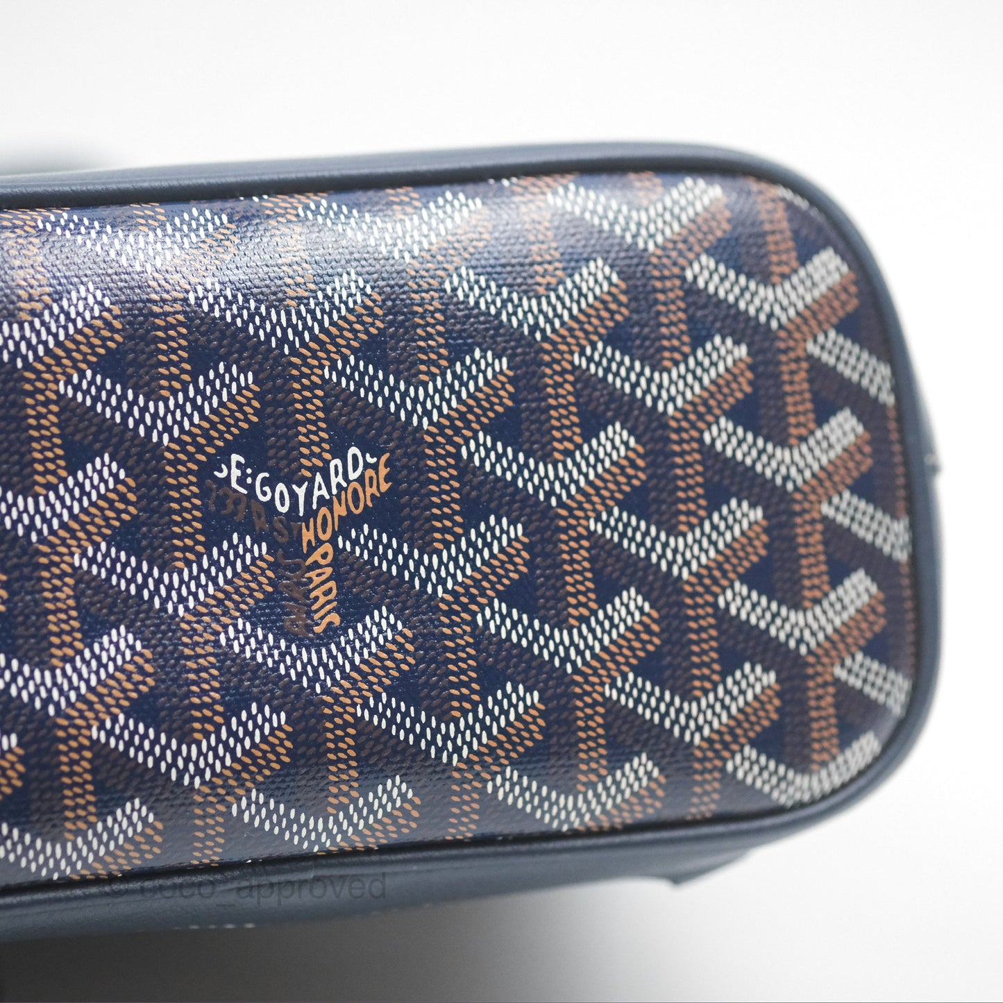Goyard Mini Alpin Backpack Navy Blue Goyardine Calfskin