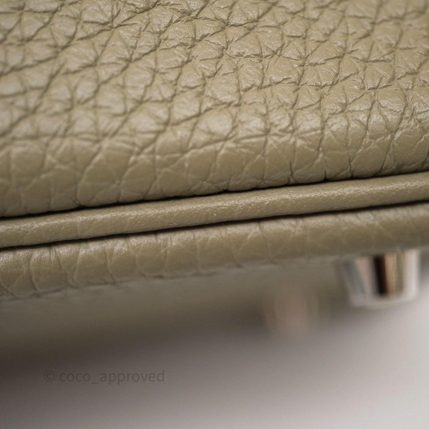 Hermès Mini Lindy 20 Sauge Q1 Clemence Palladium Hardware