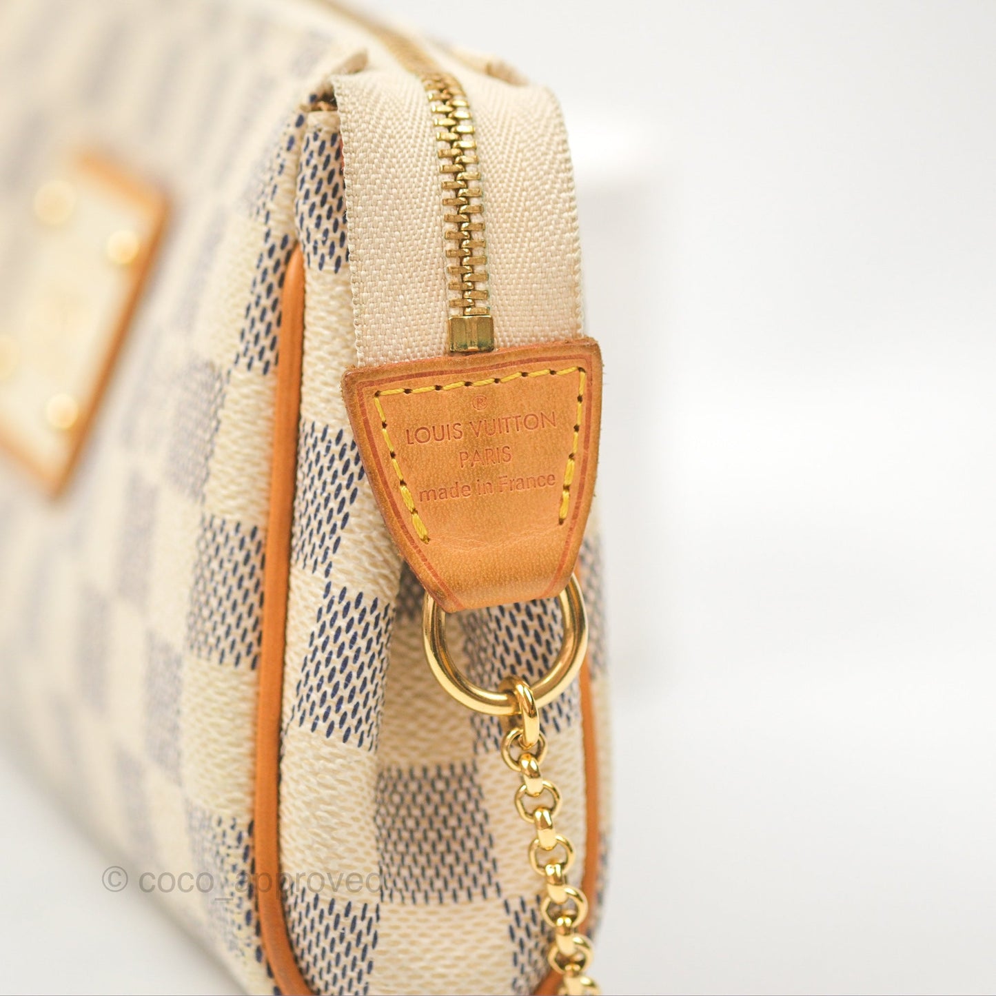 Louis Vuitton Eva Clutch With Strap Damier Azur