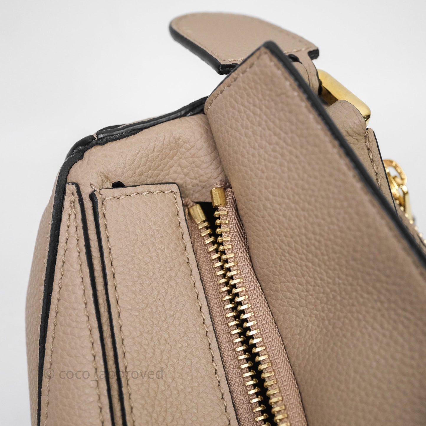 Loewe Small Puzzle Bag Sand Mink Grained Calfskin