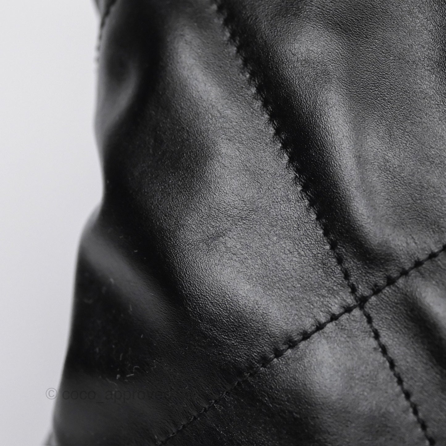 Chanel 22 Small Quilted So Black Shiny Crumpled Calfskin