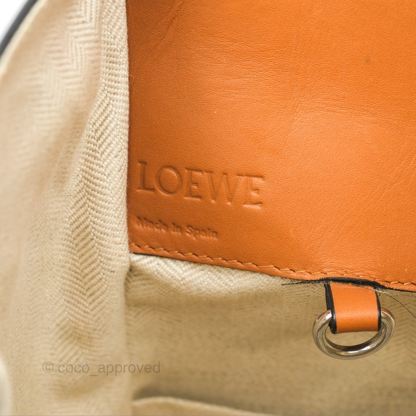 Loewe Small Hammock Shoulder Bag Crochet Tan Calfskin
