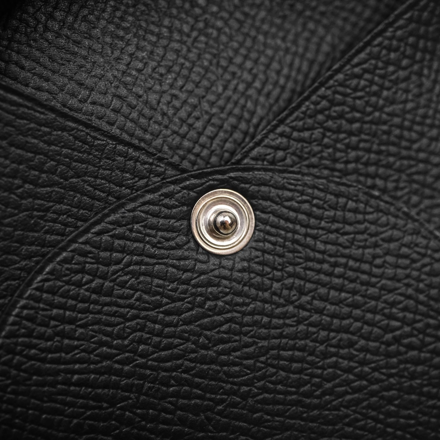 Hermes Bastia Change Purse Black Epsom