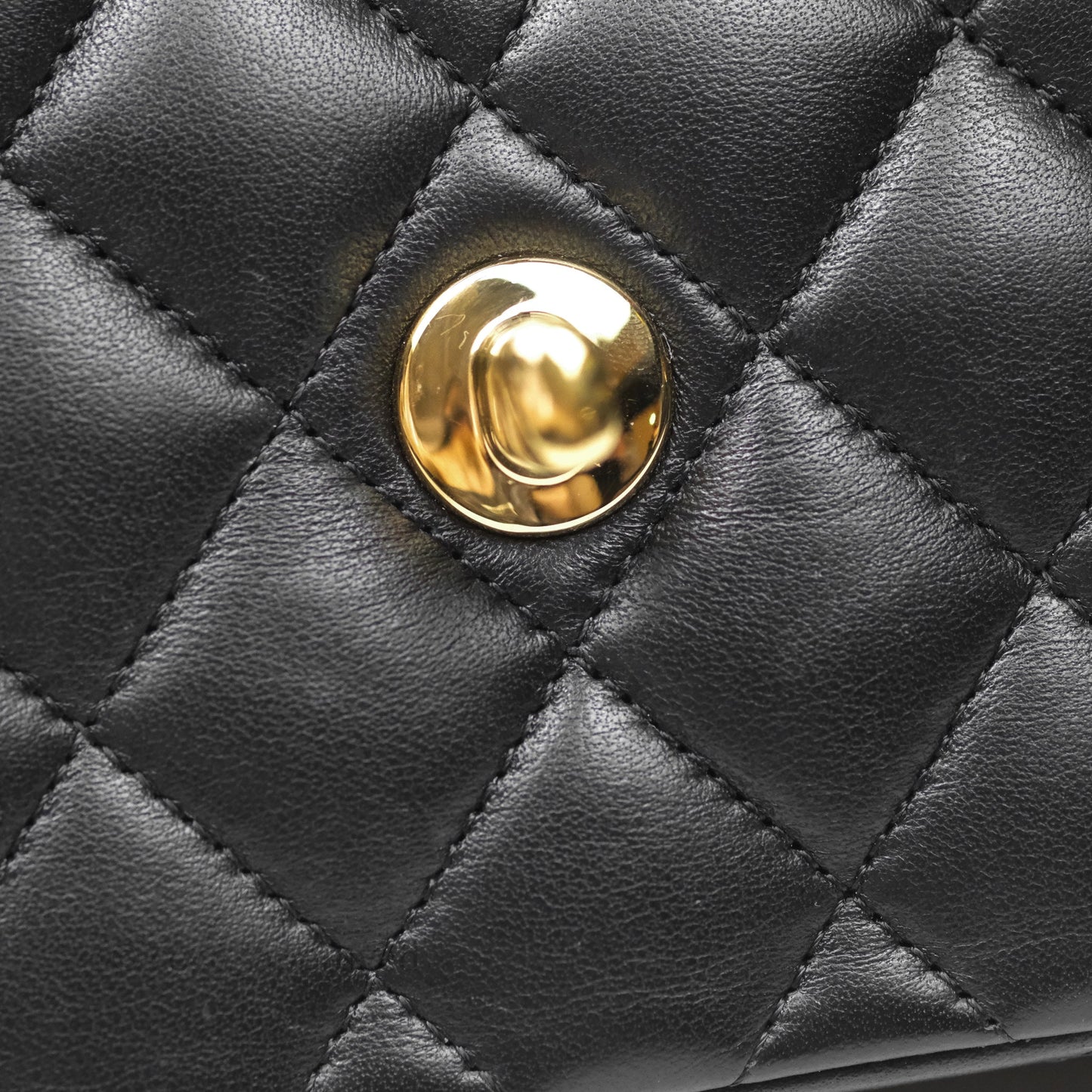 Chanel Small Classic Flap Quilted Black Lambskin Gold Hardware