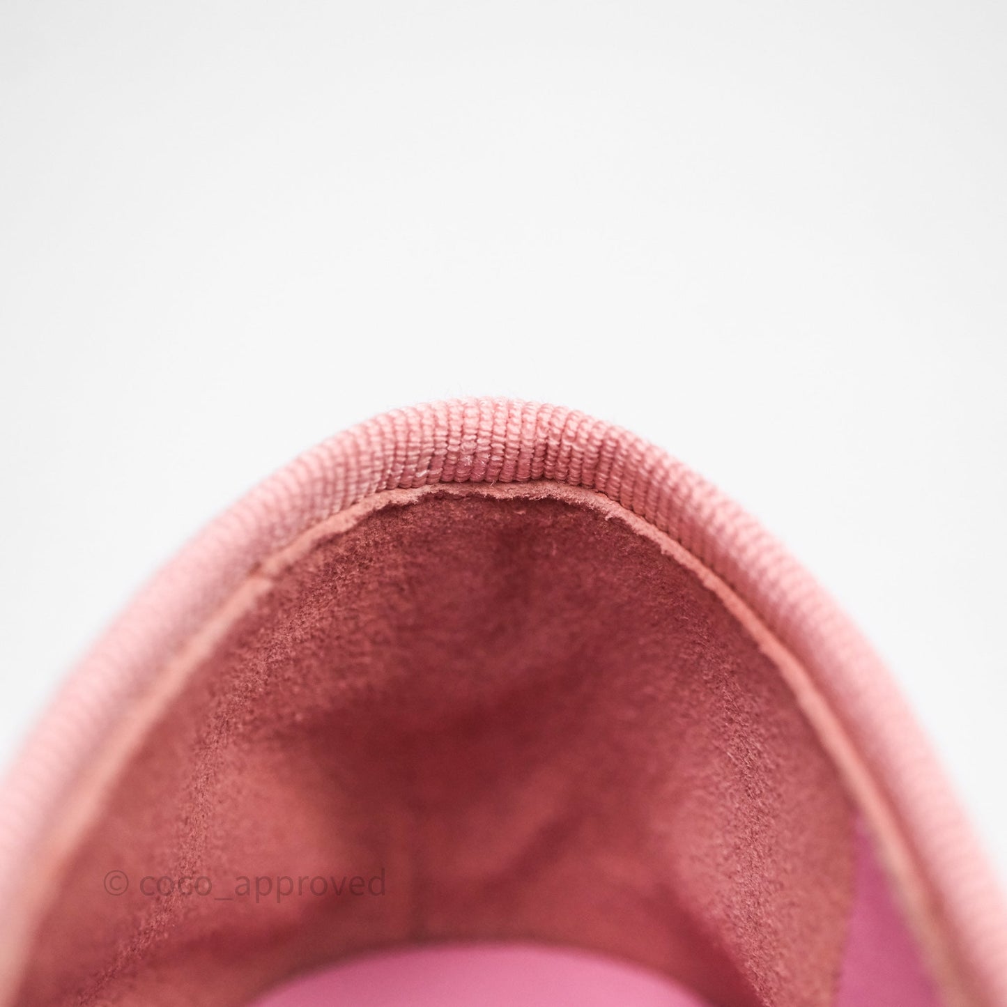 Chanel Ballerina Flats Camellia Quilts Pink Velvet Size 38
