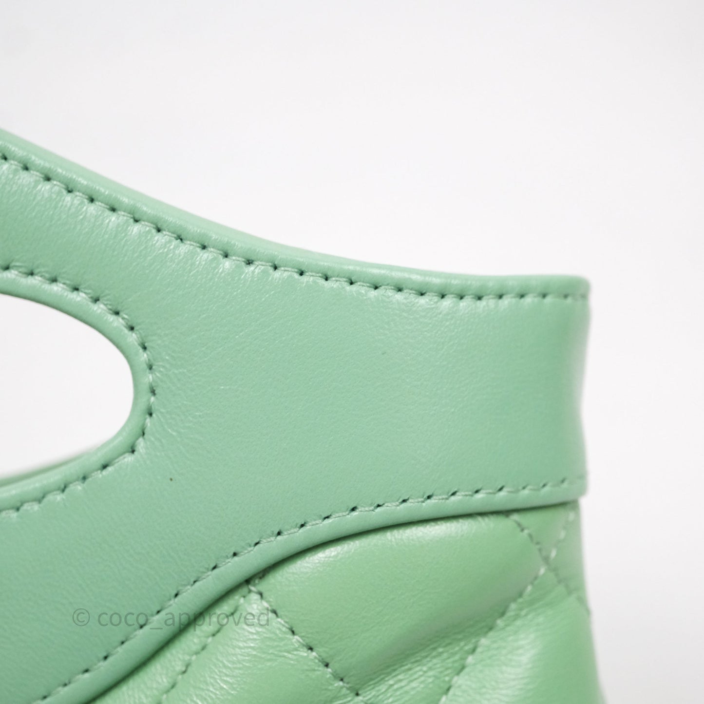 Chanel Nano 31 Green Shiny Lambskin Gold Hardware