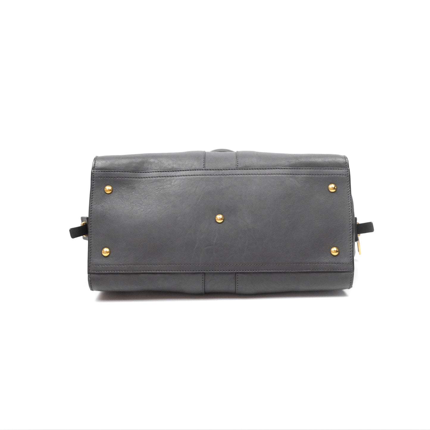 Saint Laurent Chyc Bag Dark Grey Calfskin Gold Hardware