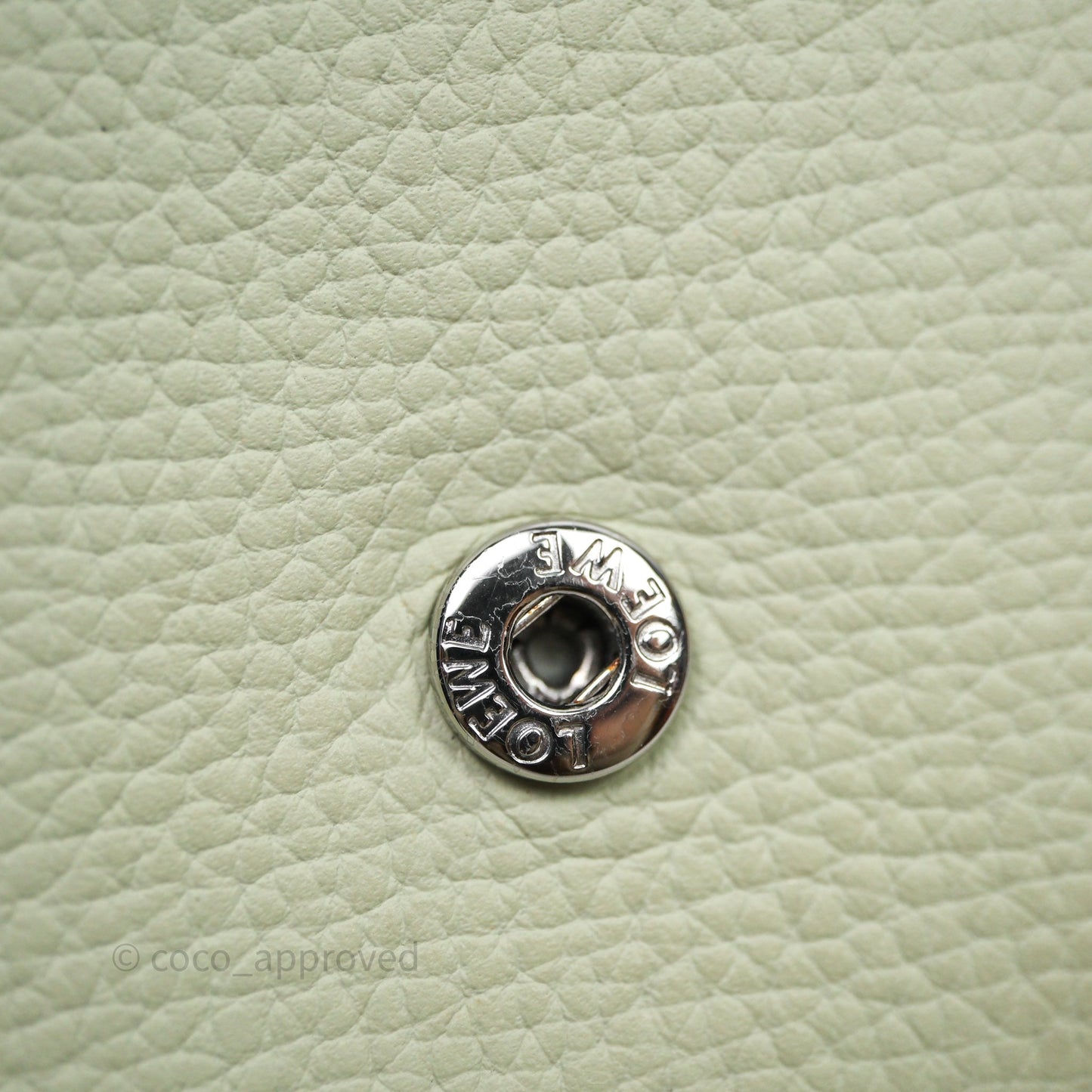 Loewe Anagram Small Vertical Wallet Green Silver Hardware