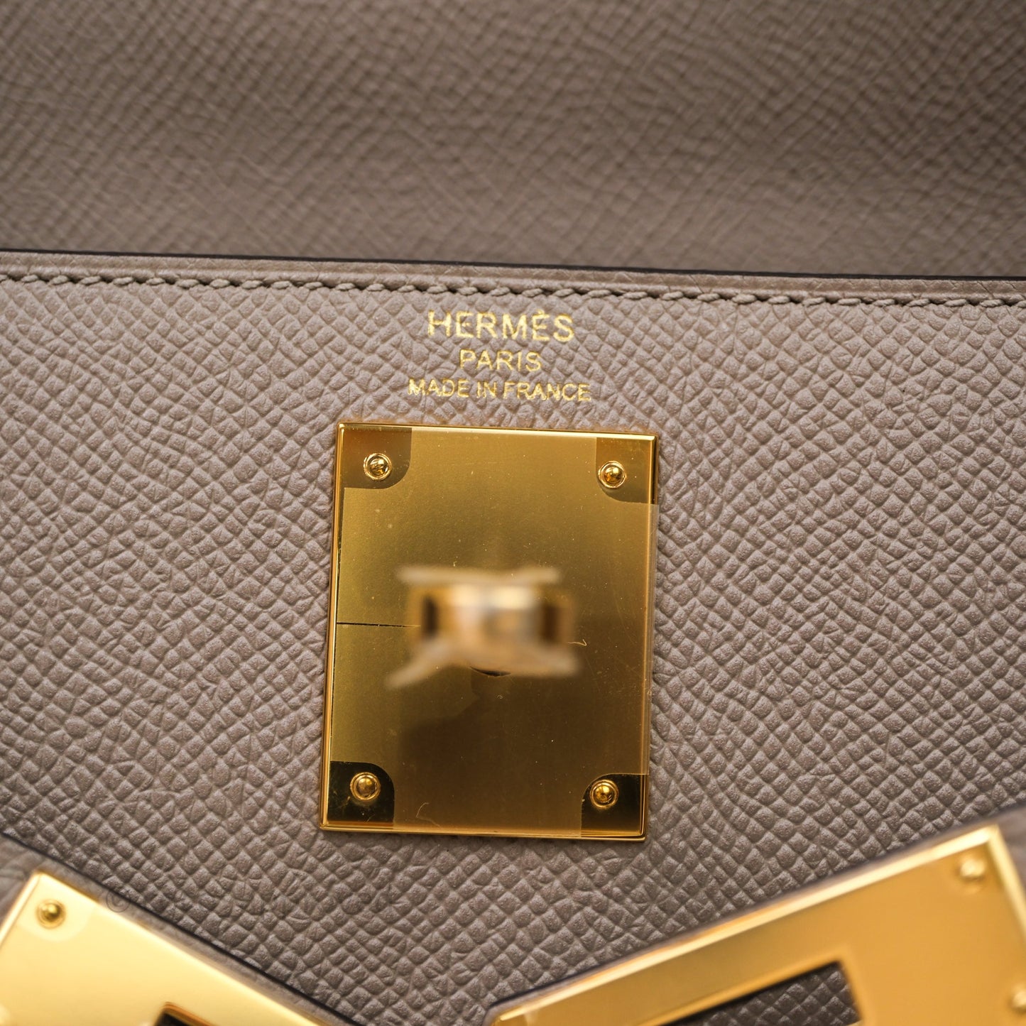 Hermès Kelly 28 Gris Asphalte Epsom Gold Hardware