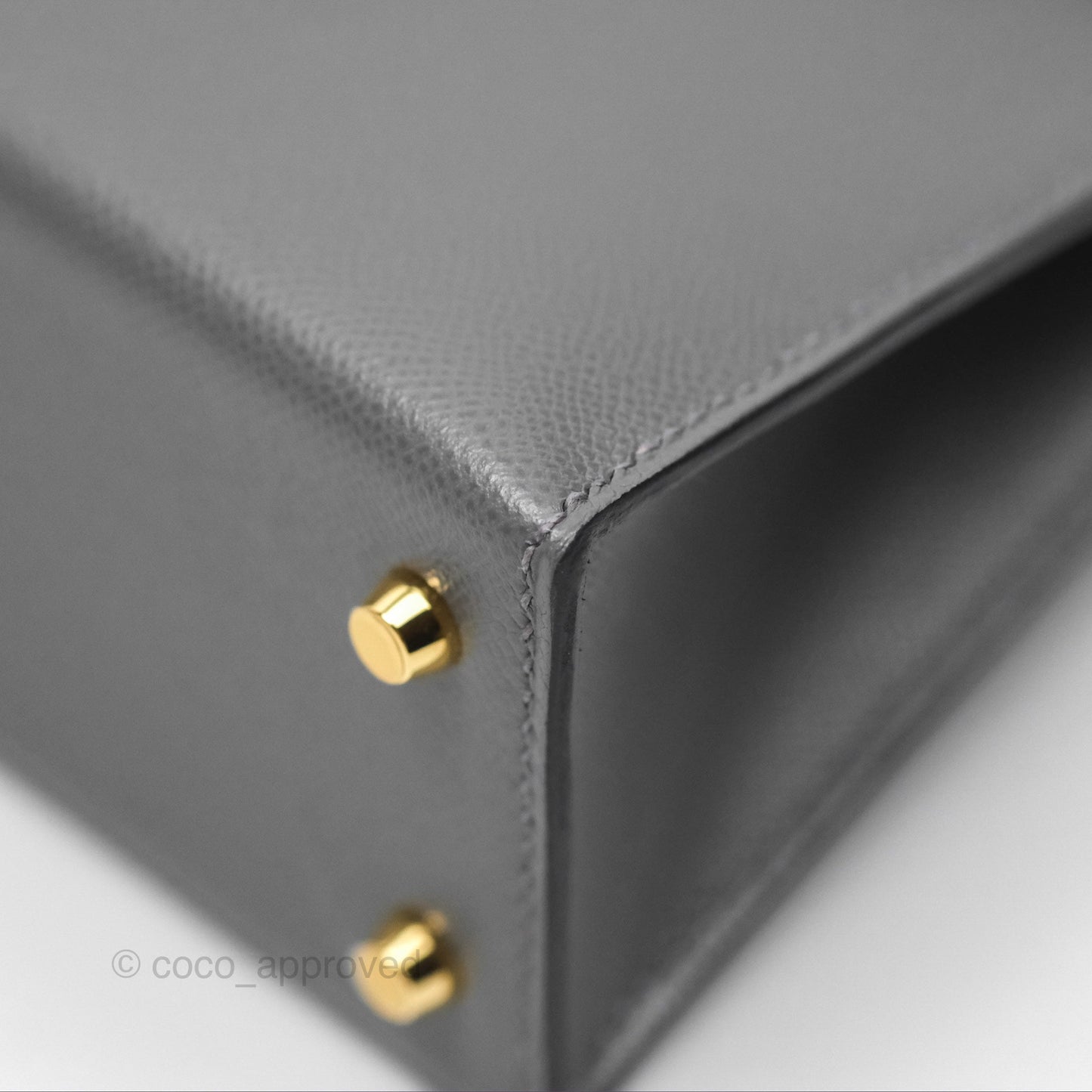 Hermès Mini Kelly II Gris Meyer 0L Madame Leather Gold Hardware