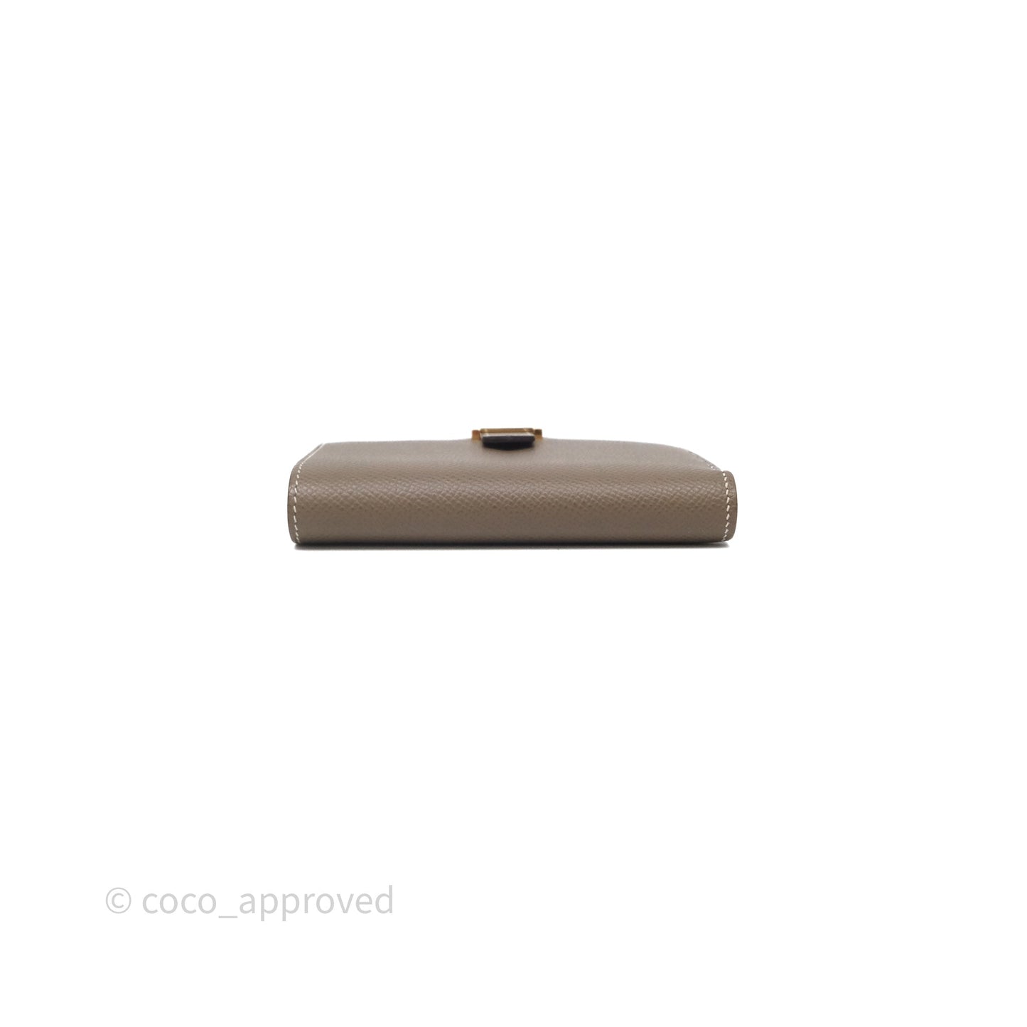 Hermès Bearn Compact Wallet Etoupe Epsom Gold Hardware