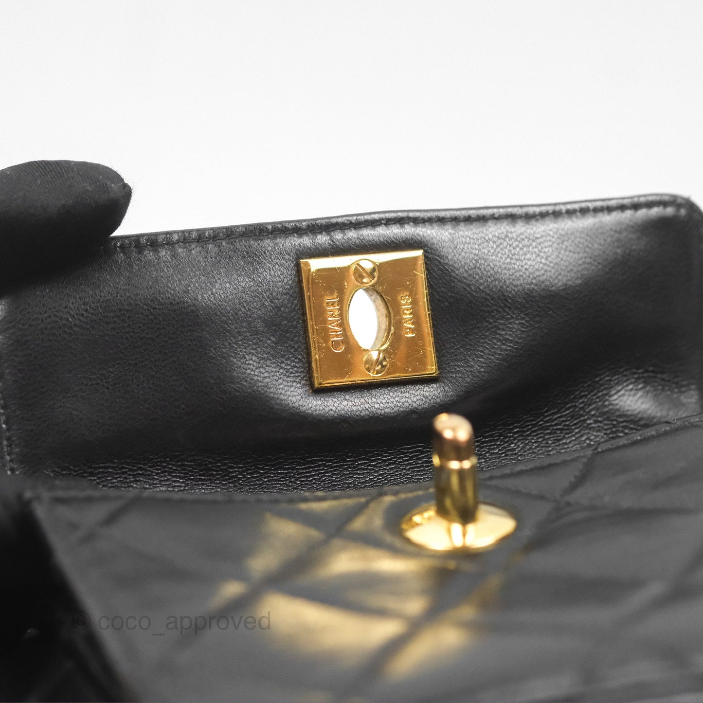 Chanel Vintage CC Duma Backpack Black Lambskin 24K Gold Hardware