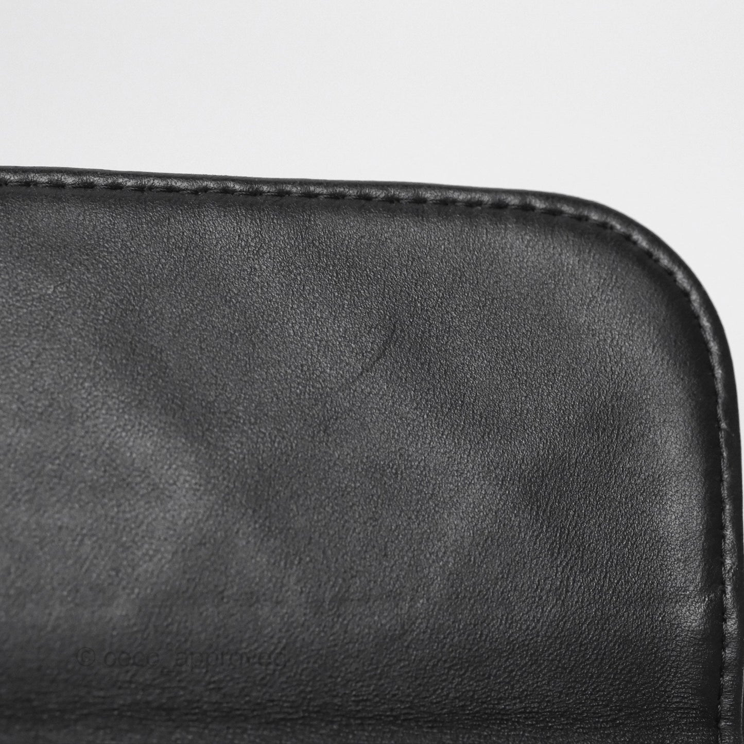 Chanel Flap O Case Clutch Black Lambskin Silver Hardware