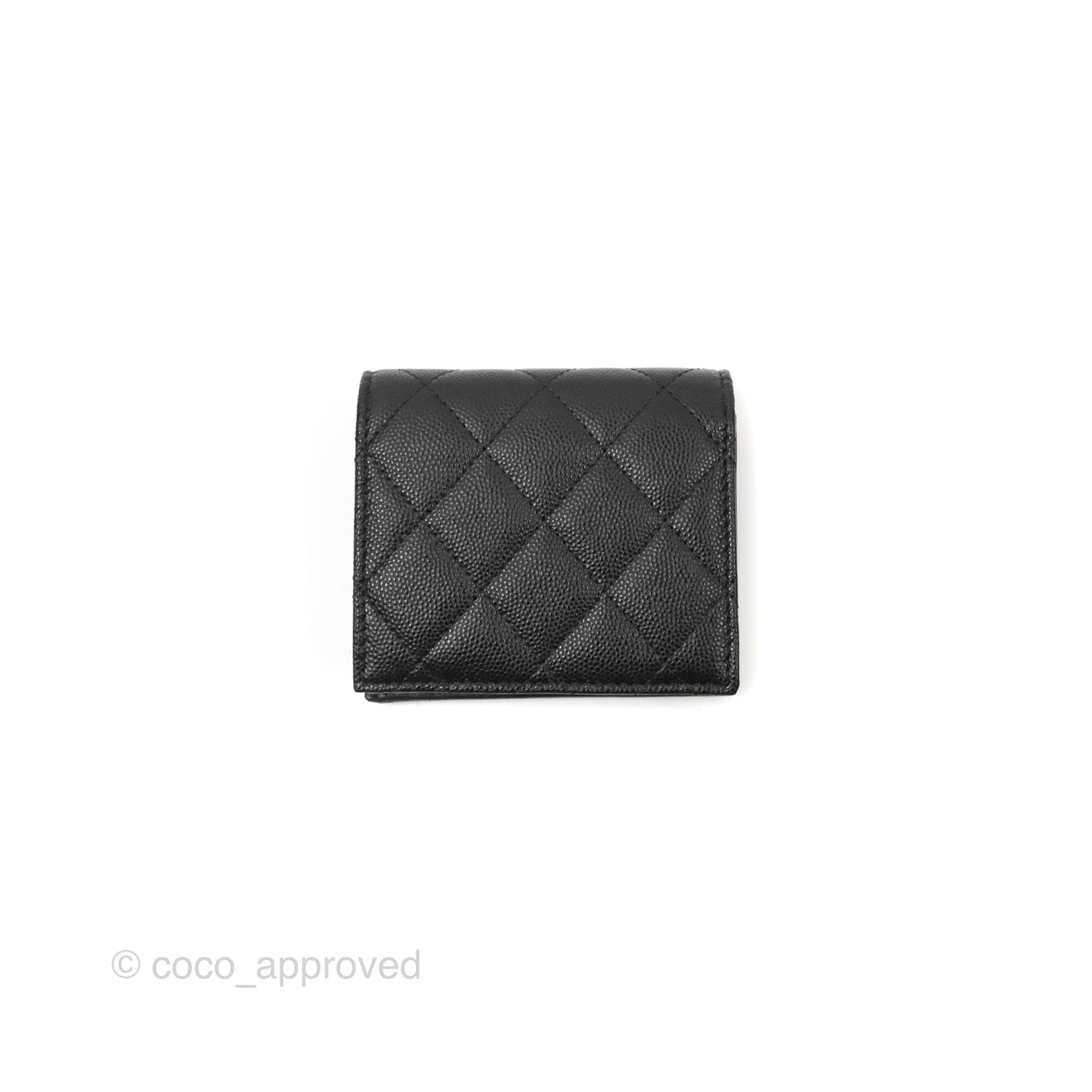 Chanel Small Wallet Black Caviar 23K