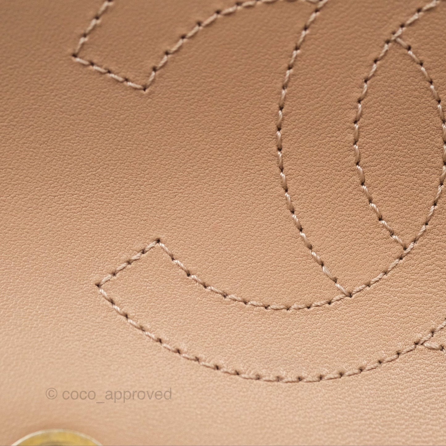 Chanel Quilted Small CC Filigree Flap Beige Black Caviar