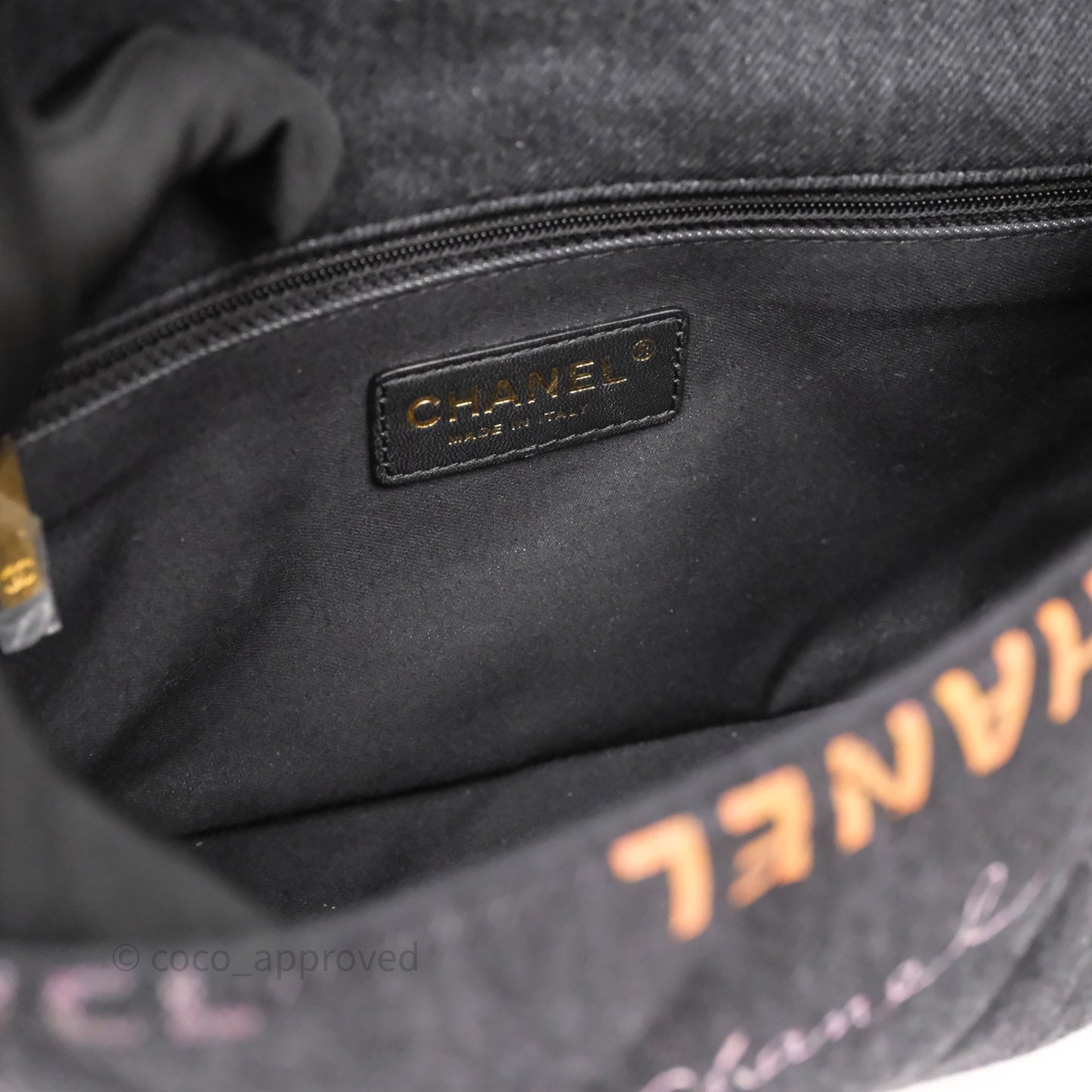 Chanel Large Denim Mood Flap Quilted Black Multicolor