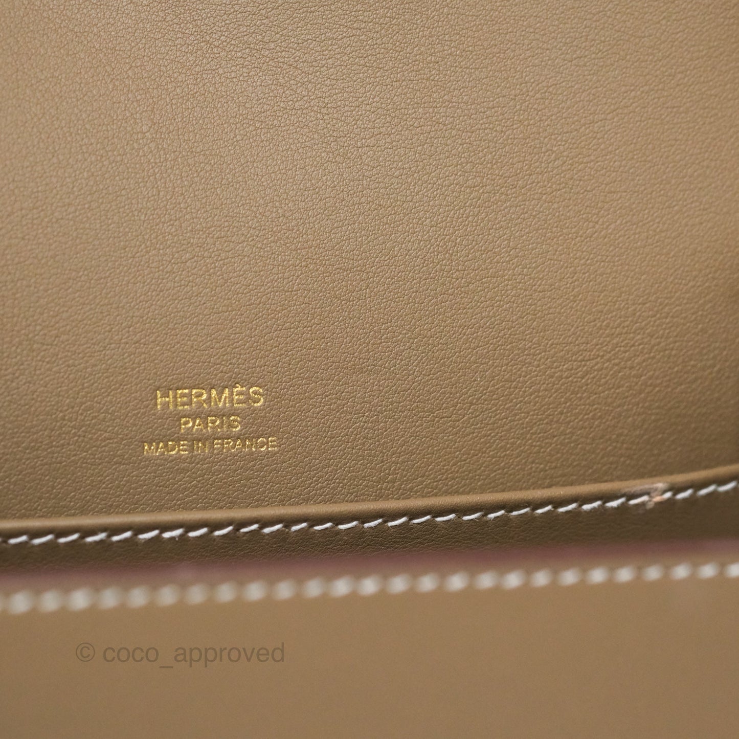 Hermès Roulis Mini 18 Etoupe 18 Swift Gold Hardware