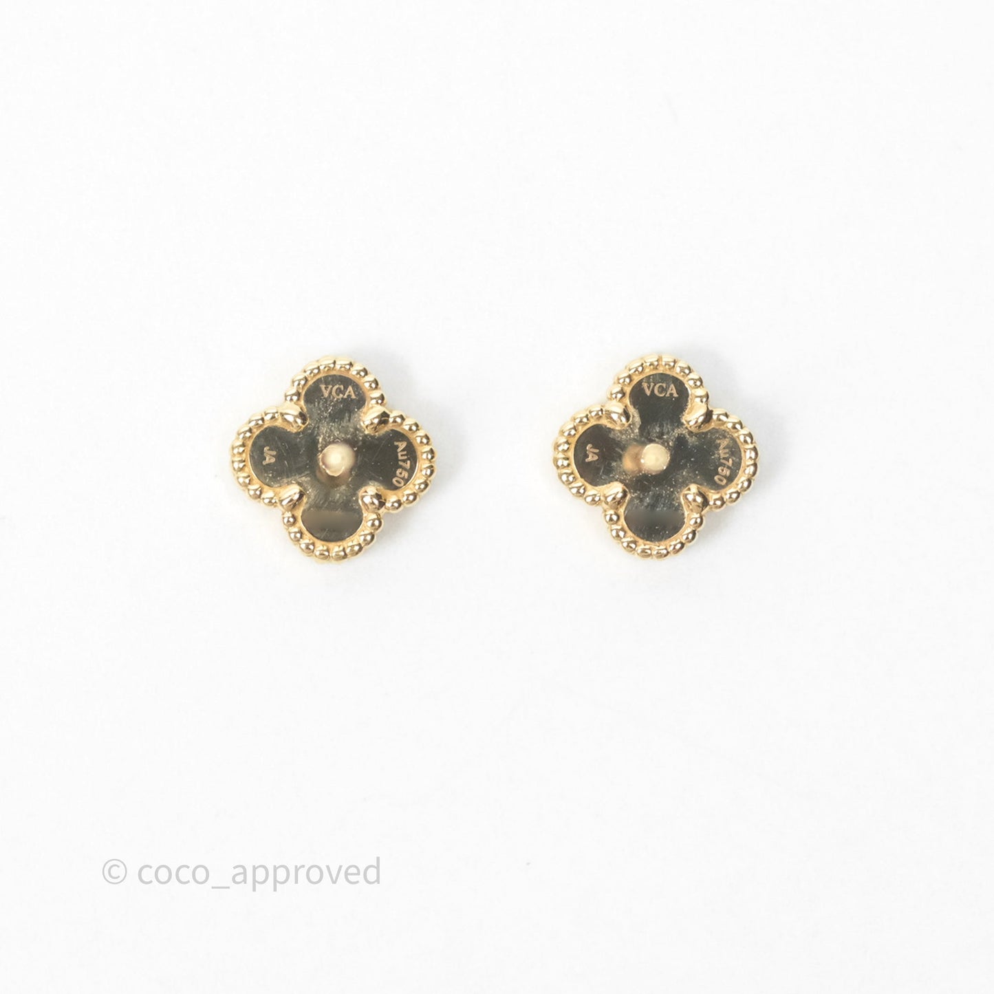 Van Cleef & Arpels Sweet Alhambra Earrings White Mother-of-pearl Yellow Gold