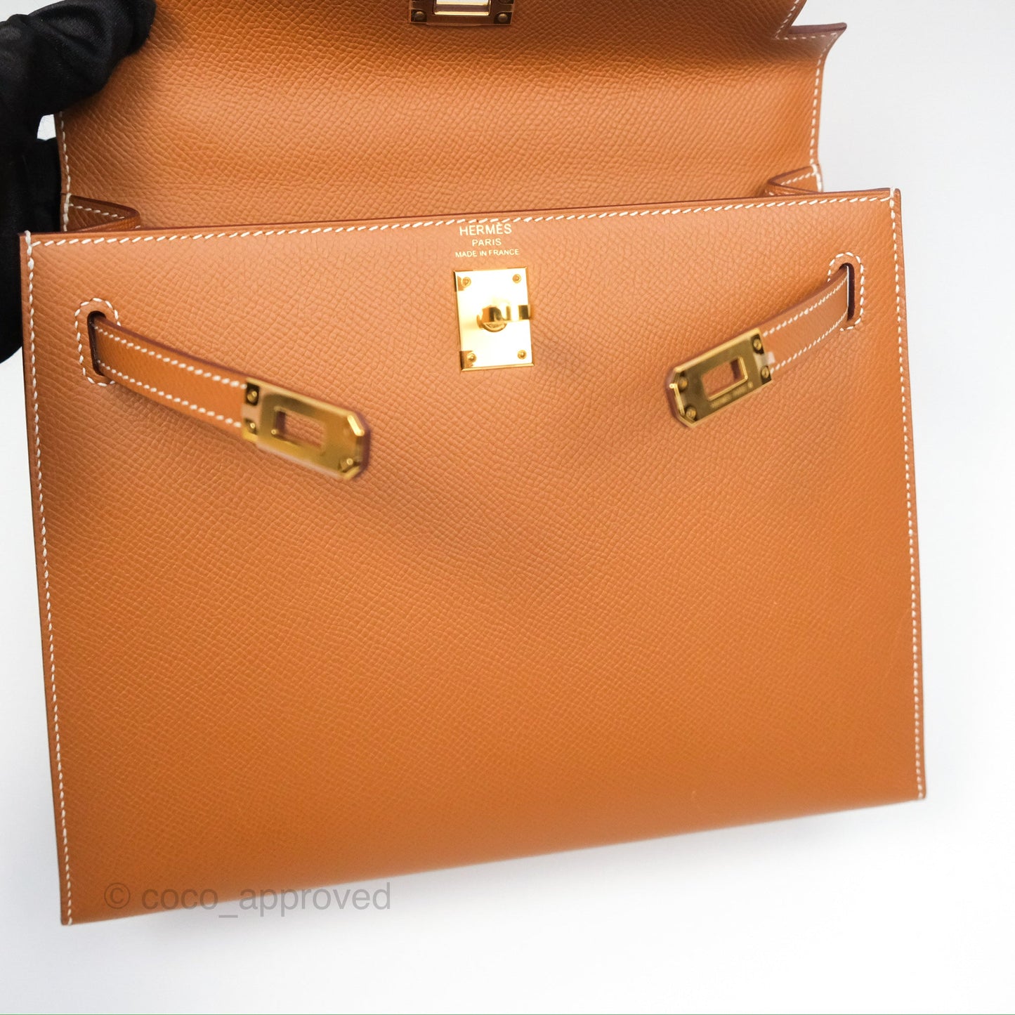 Hermès Kelly 25 Sellier Gold Epsom Gold Hardware