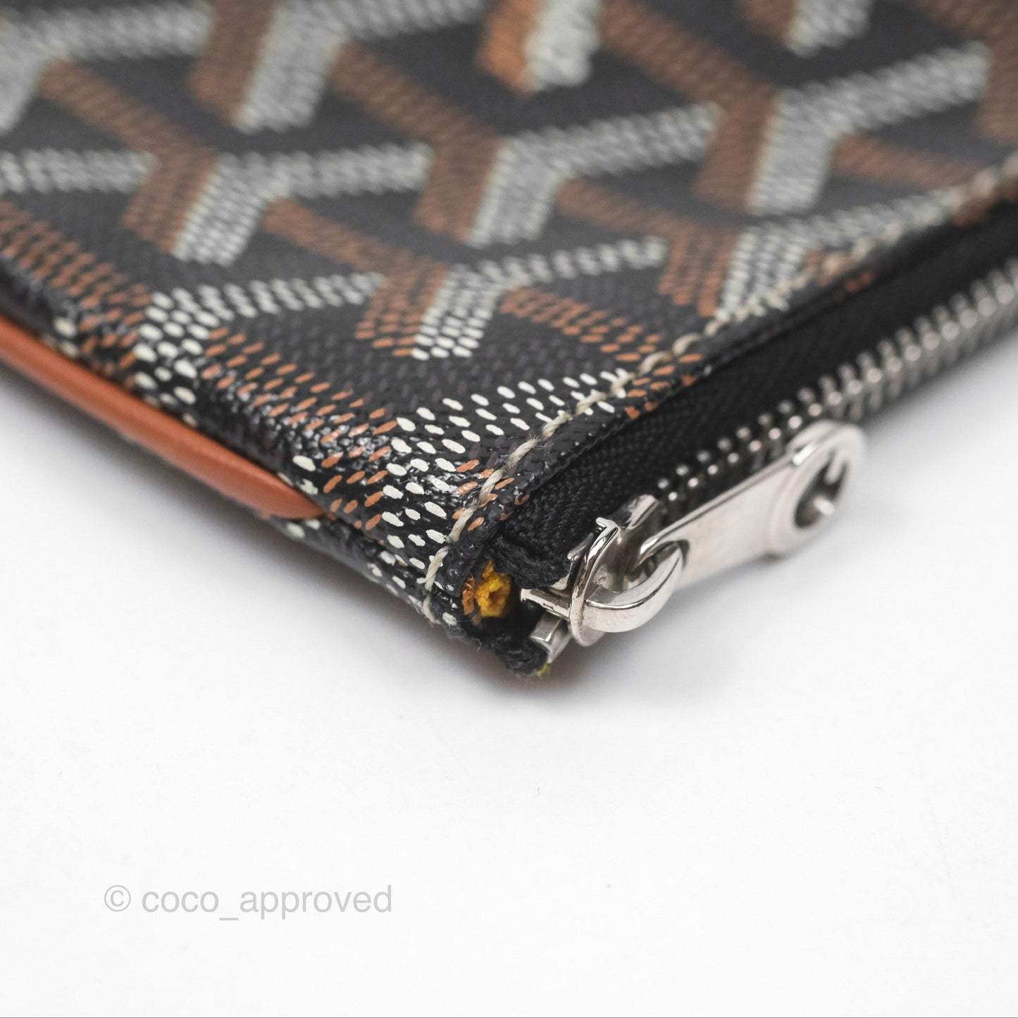 Goyard Sénat MM Pouch Black/ Tan