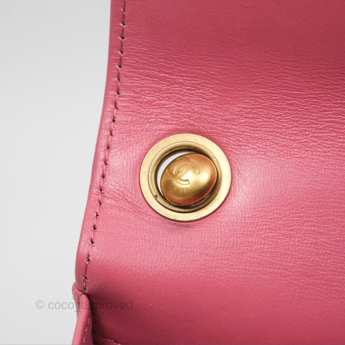 Chanel All Slide Wallet on Chain WOC Adjustable Chain Quilted Pink Lambskin