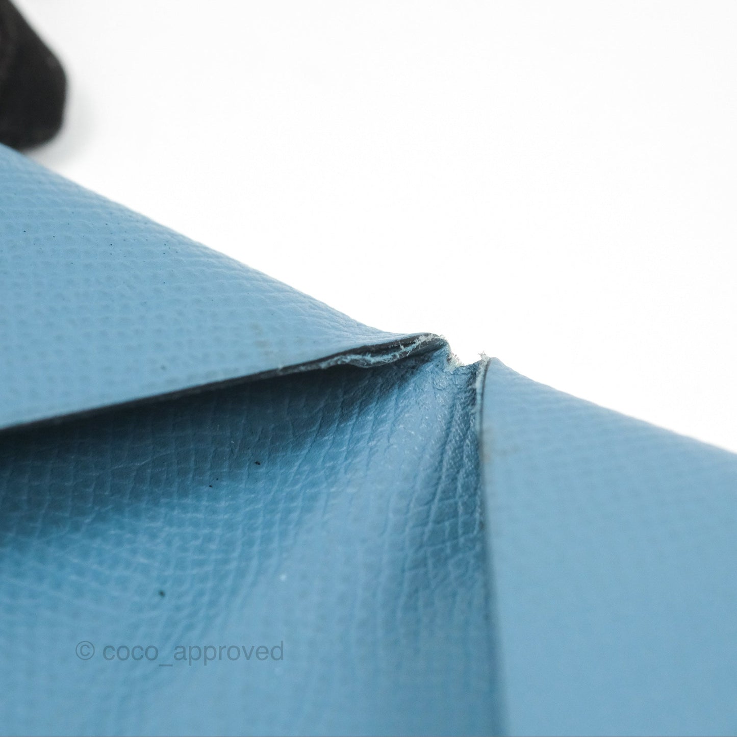 Hermès Calvi Card Holder Blue Epsom