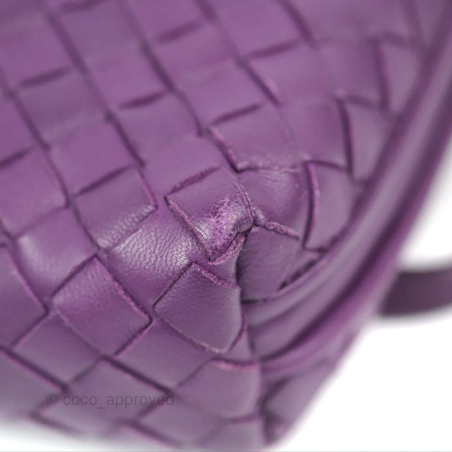 Bottega Veneta Crossbody Bag Intrecciato Leather Purple