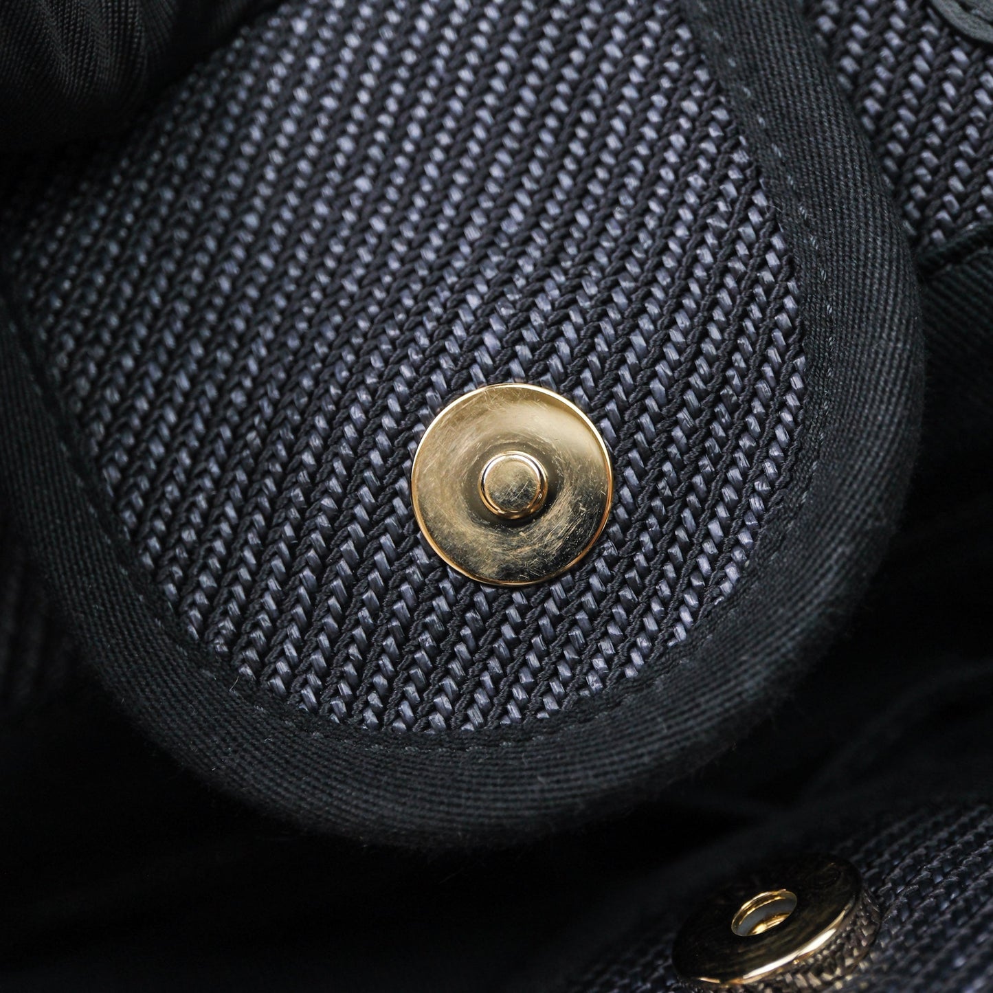 Chanel Large Deauville Charcoal Grey Canvas Light Gold Hardware