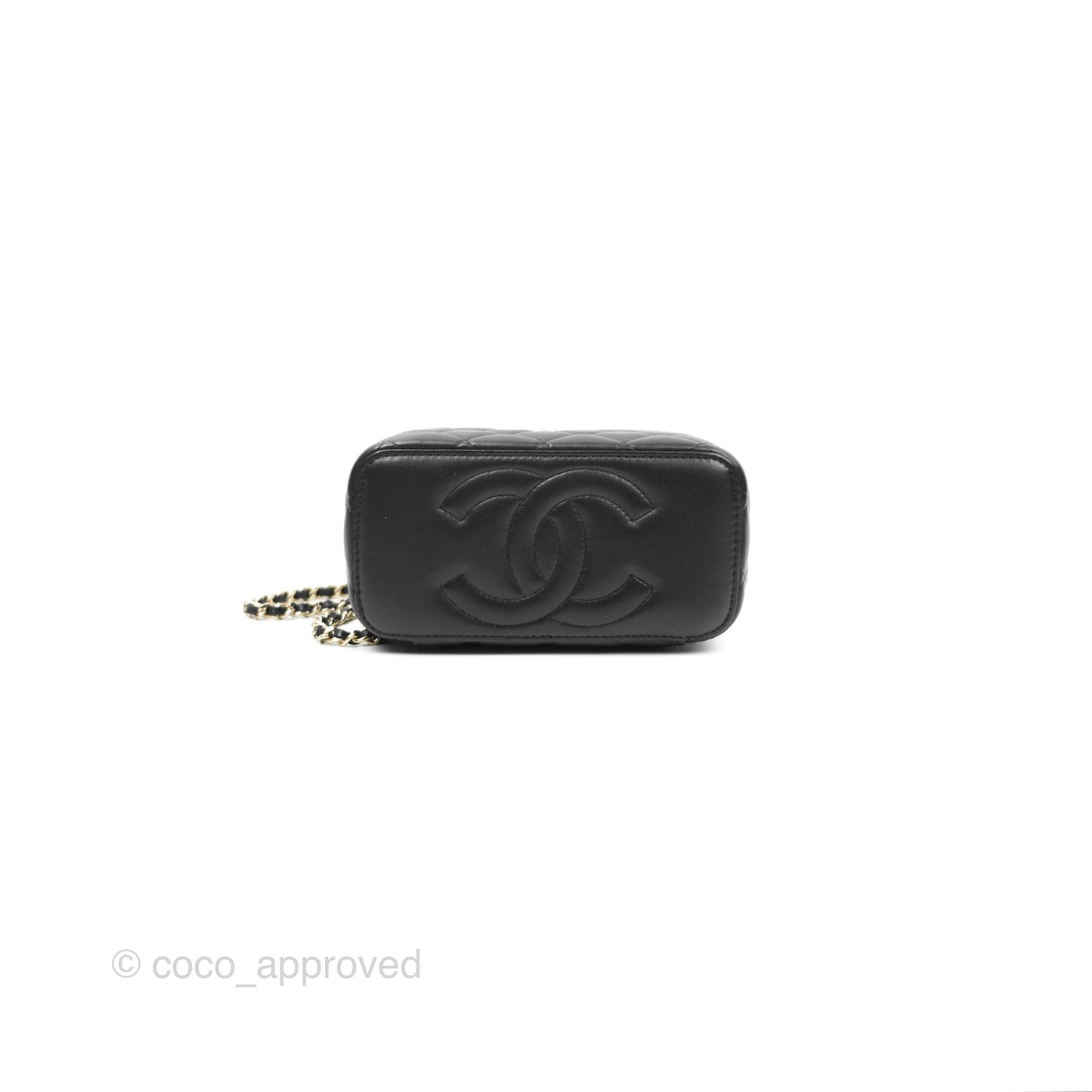 Chanel Ball Crush Vanity with Chain Black Lambskin Gold Hardware