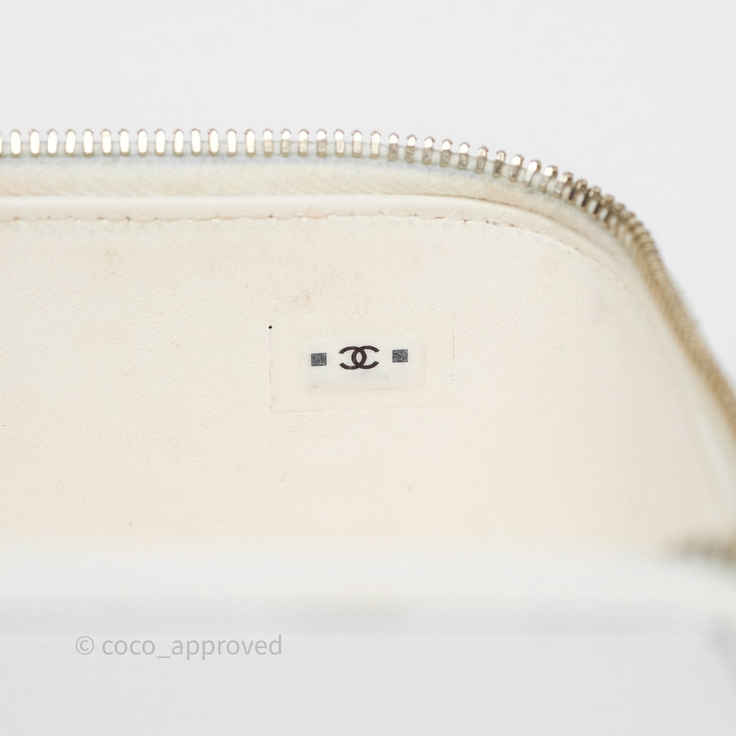 Chanel Logo Crystals Top Handle Vanity Rectangular White Lambskin Gold Hardware