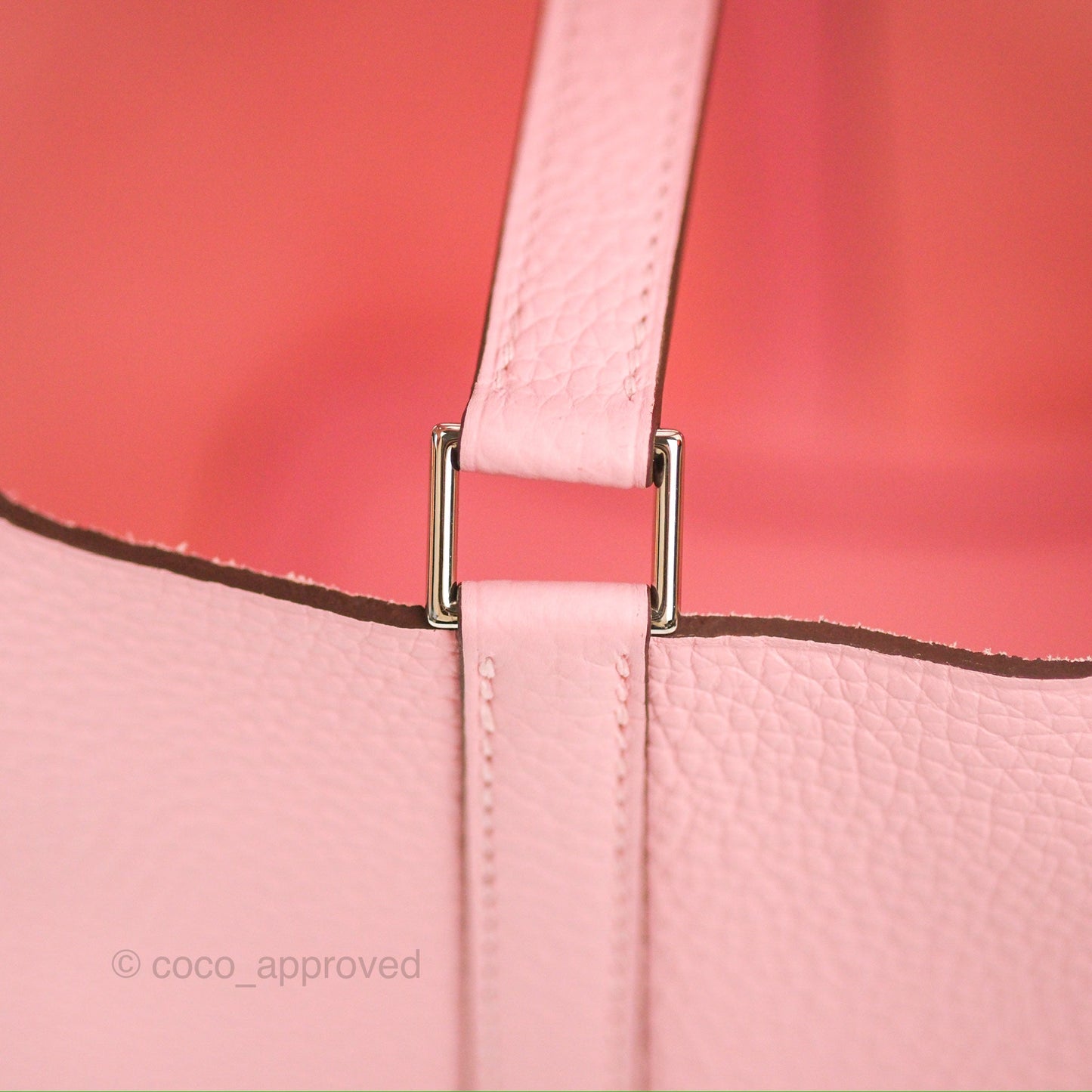 Hermès Picotin 18 Rose Sakura Clemence Palladium Hardware