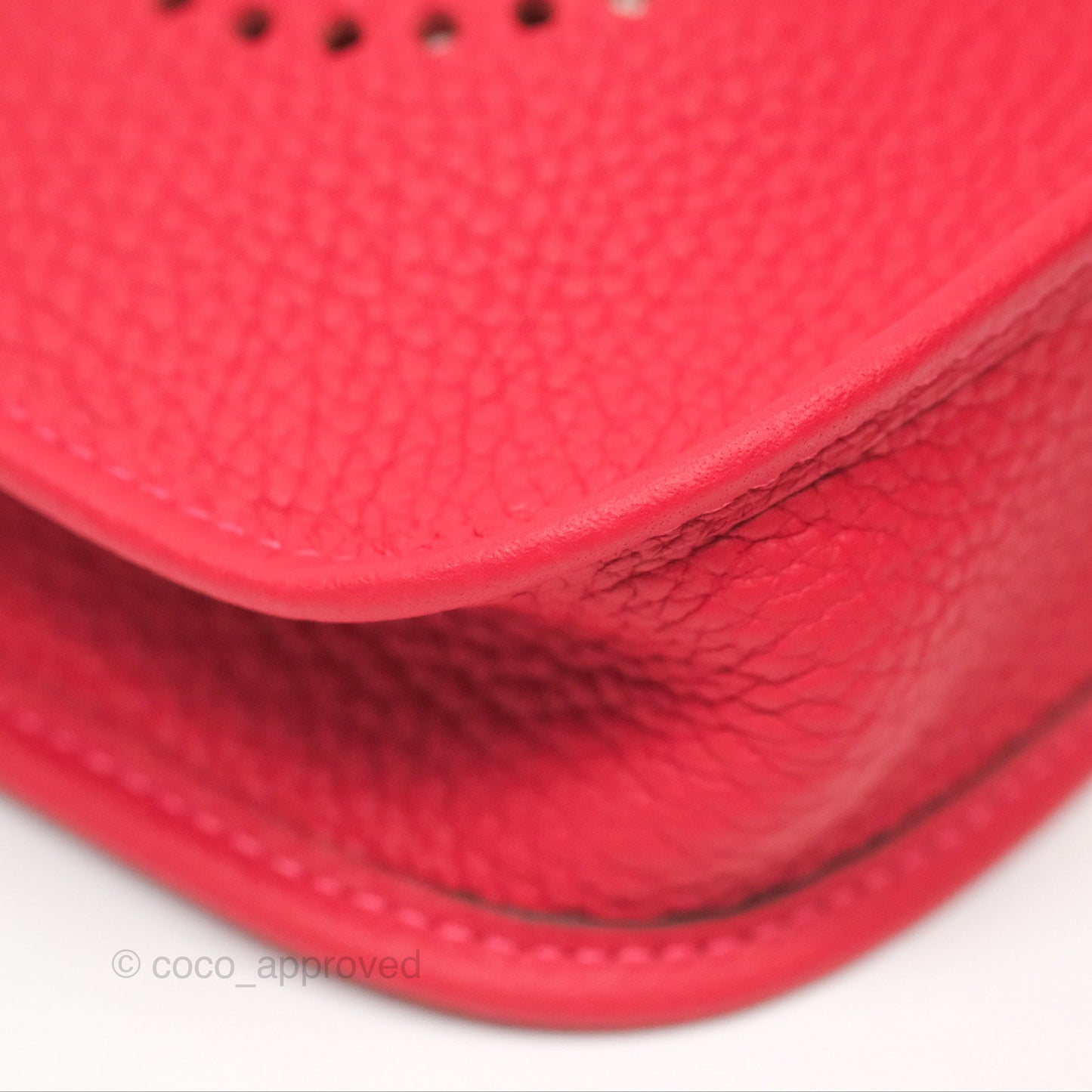 Hermès Mini Evelyne 16 Rouge Clemence Palladium Hardware