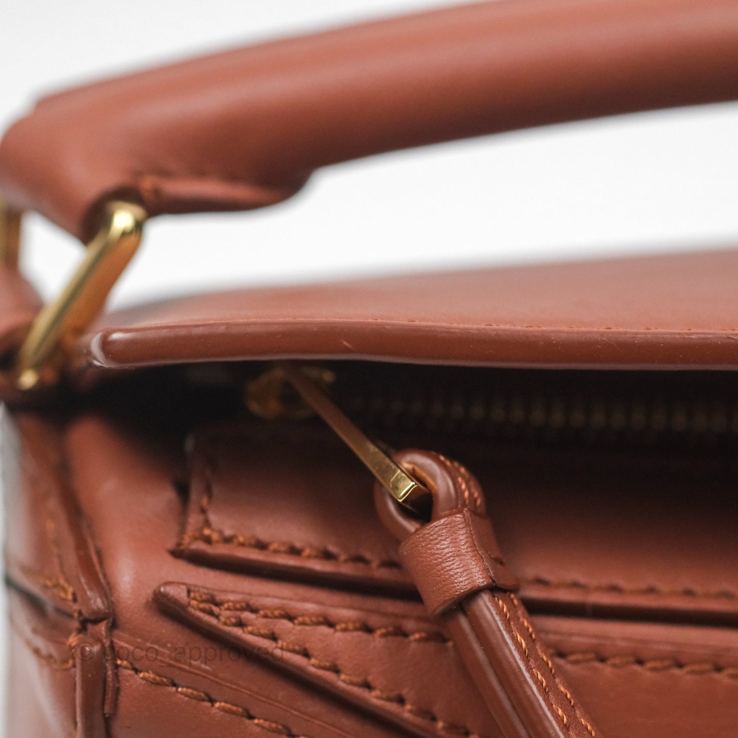 Loewe x Howls Moving Mini Puzzle Bag Tan Calfskin Gold Hardware