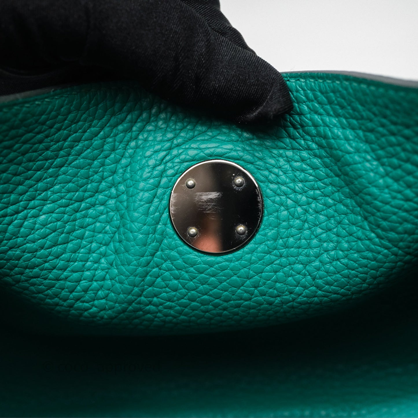 Hermès Lindy 26 Vert Verone U1 Clemence Palladium Hardware