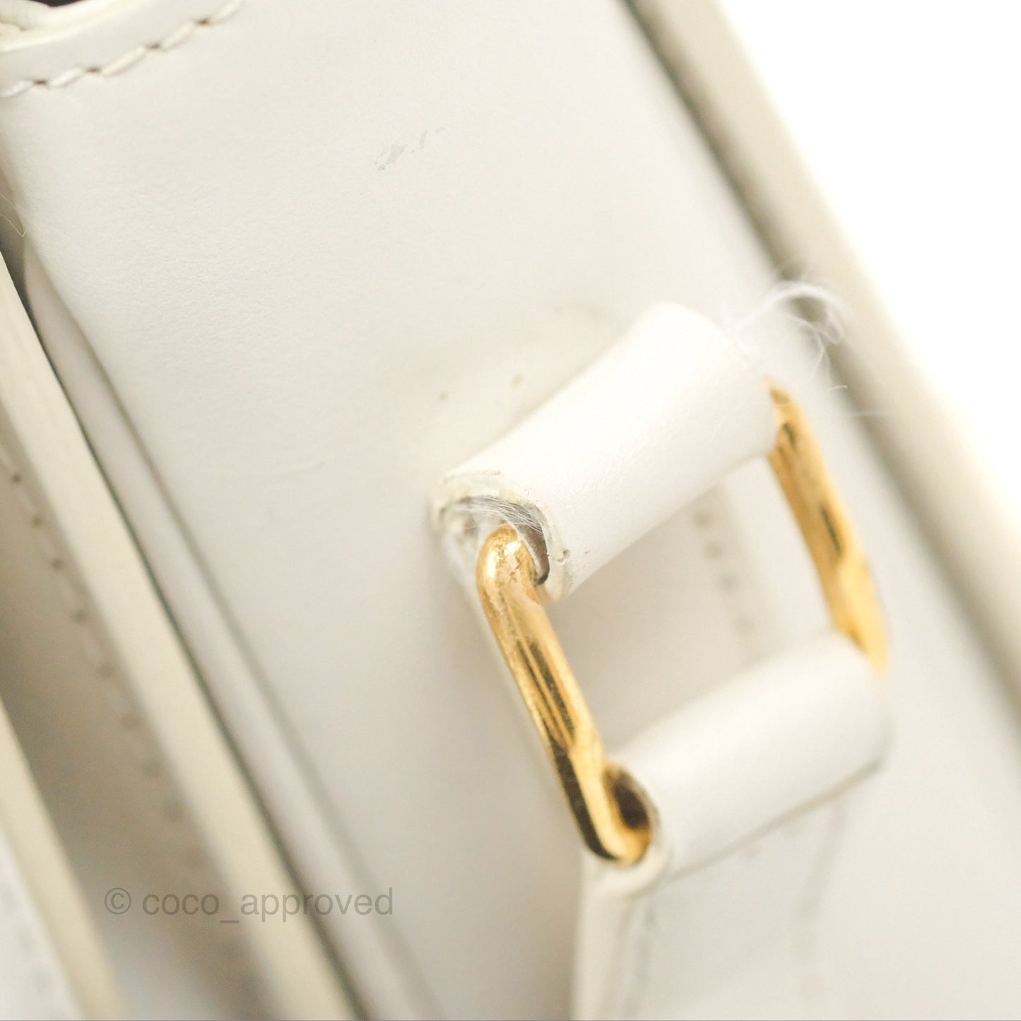 Celine Teen Triomphe Bag Shiny Calfskin White