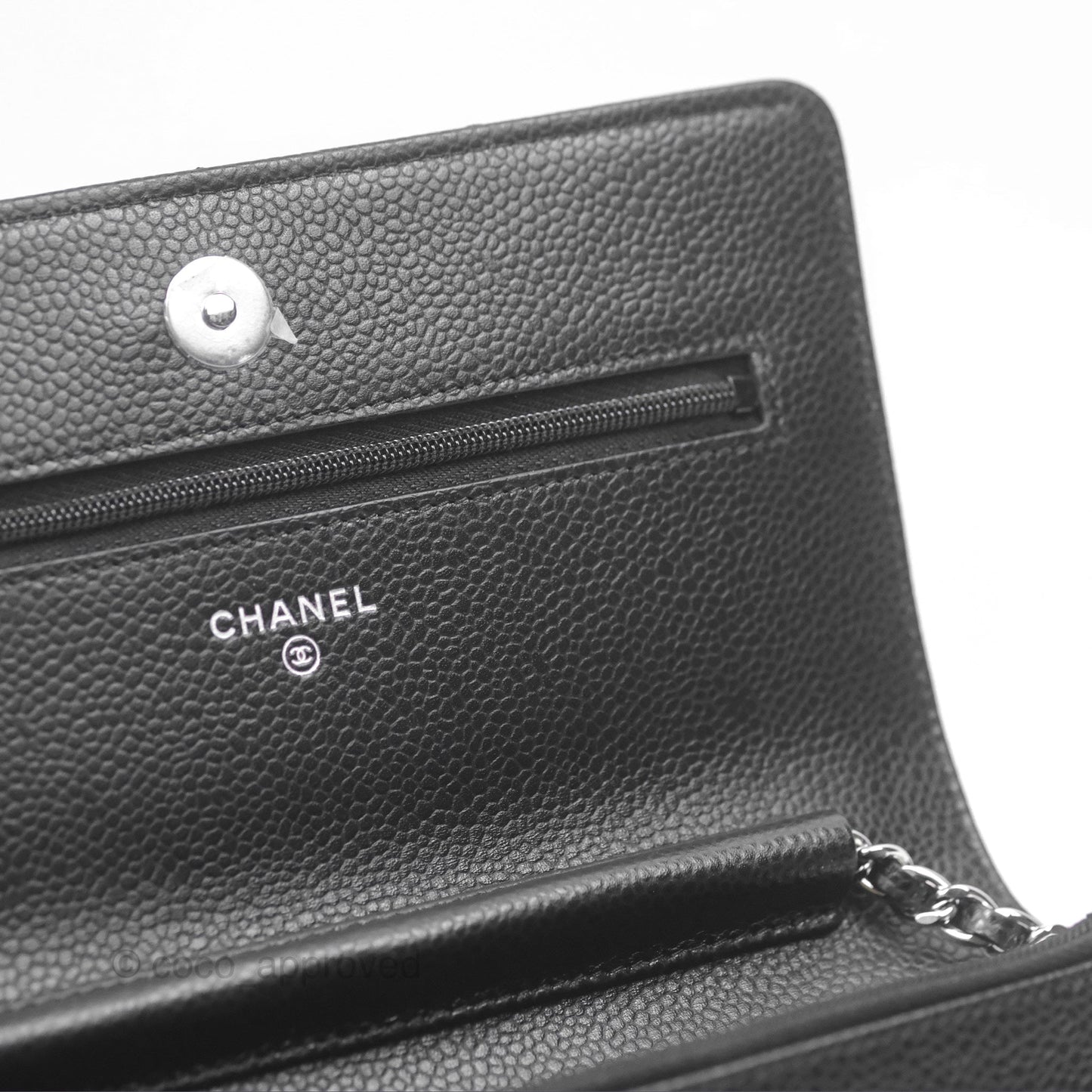 Chanel Quilted Classic WOC Black Caviar Silver Hardware