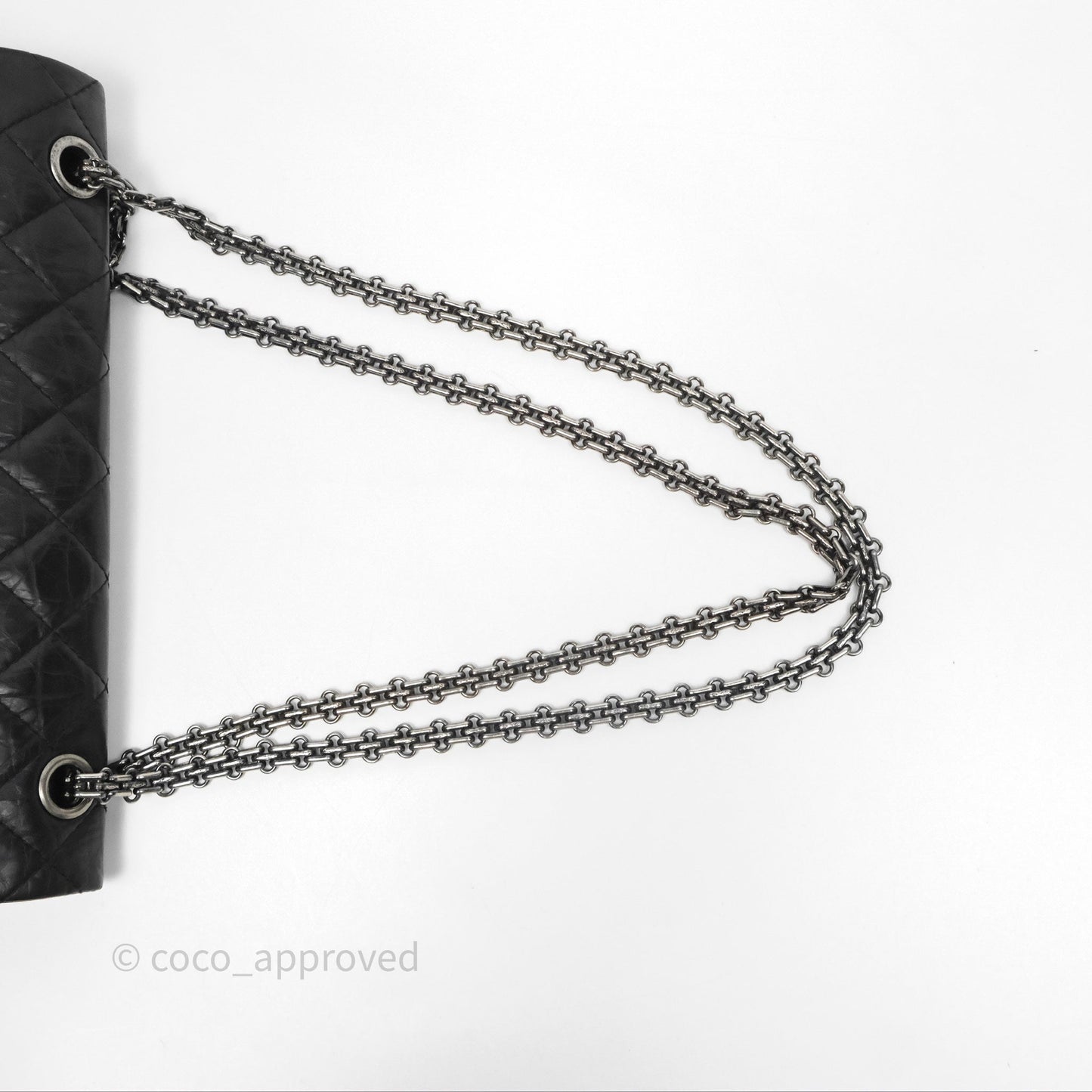 Chanel Reissue Quilted Aged Calfskin Black Ruthenium Hardware 226