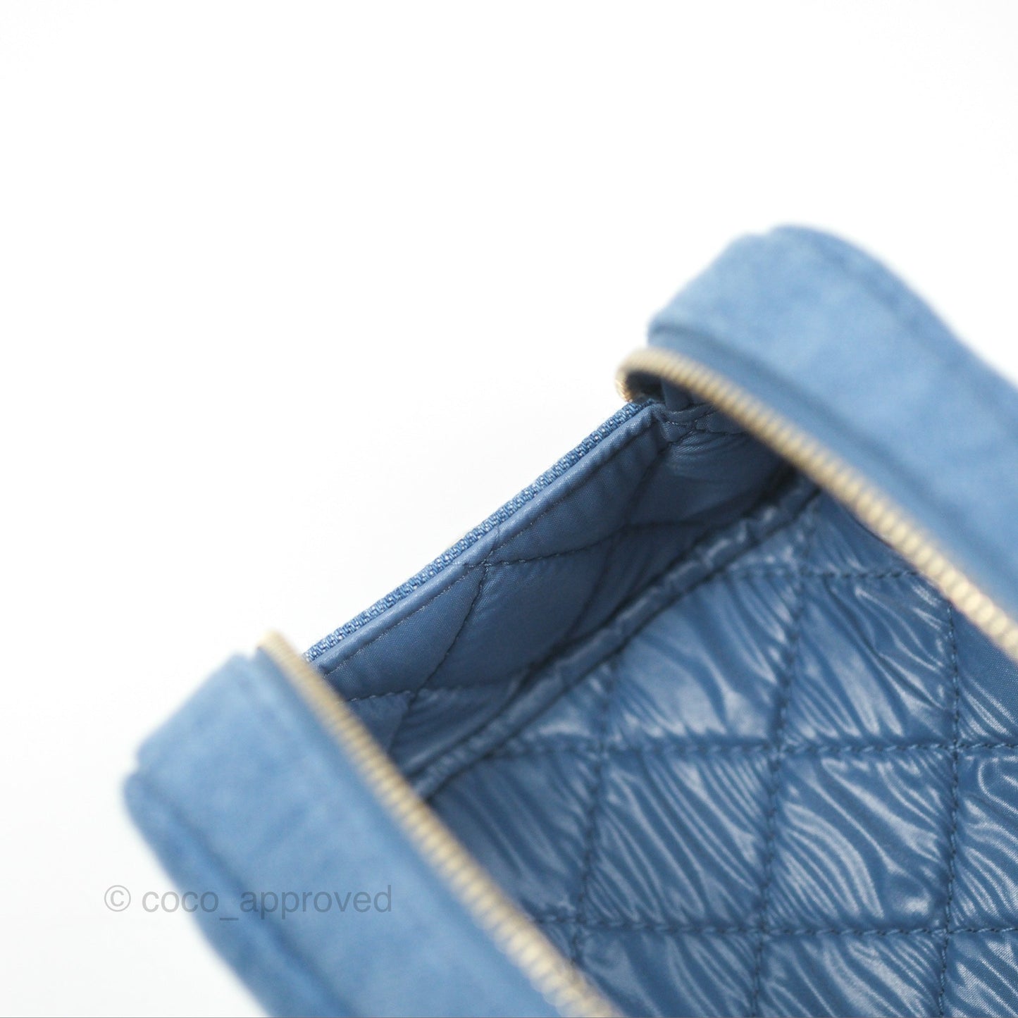 Chanel Cruise Pouch Cosmetic Bag Denim