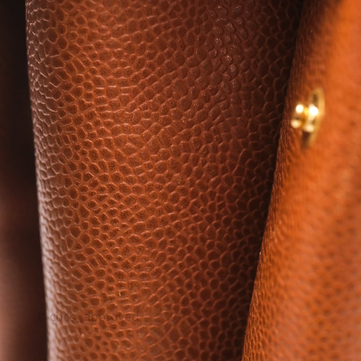 Chanel Vintage Tote Caramel Caviar 24K Gold Hardware