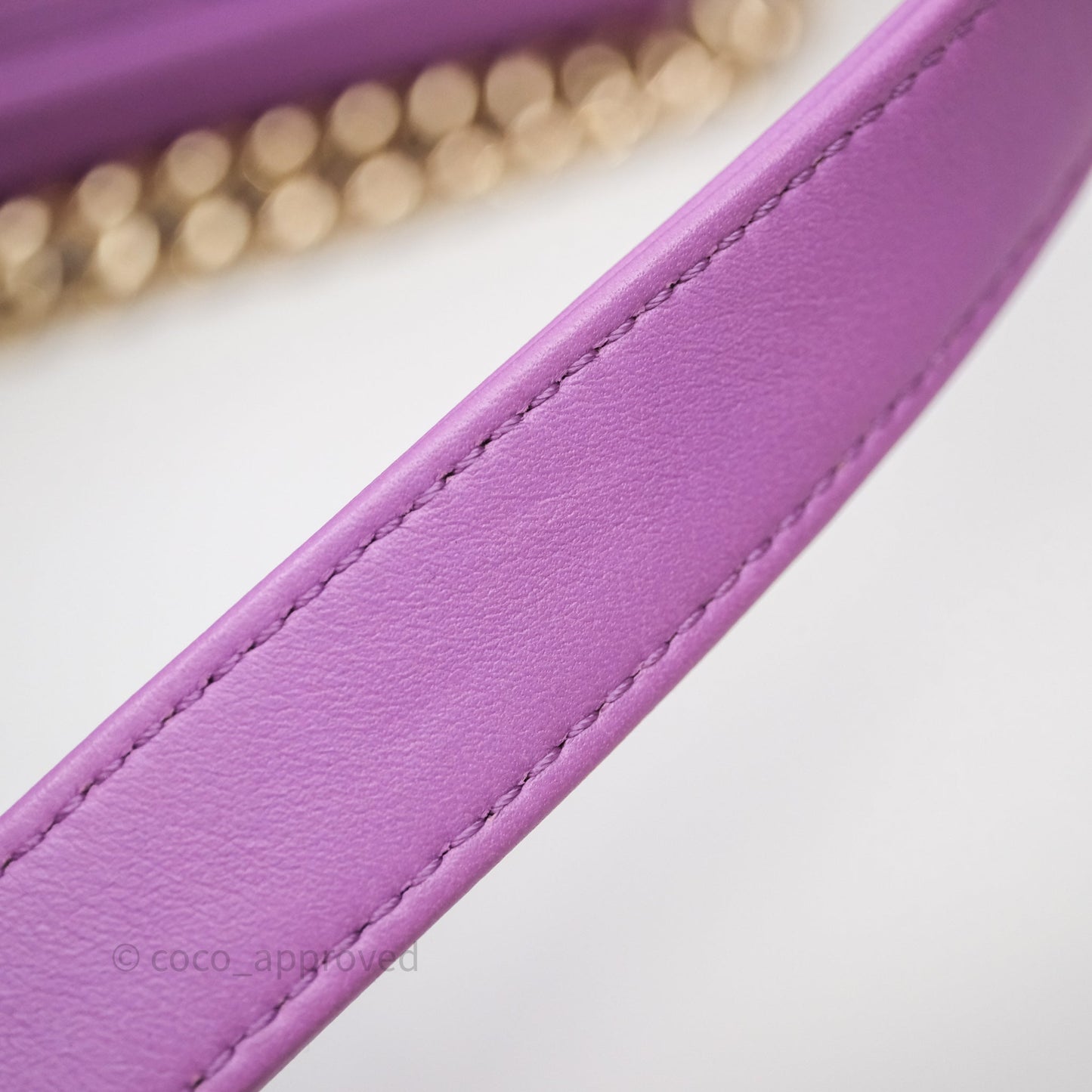 Chanel Chevron Small Boy Purple Calfskin Gold Hardware
