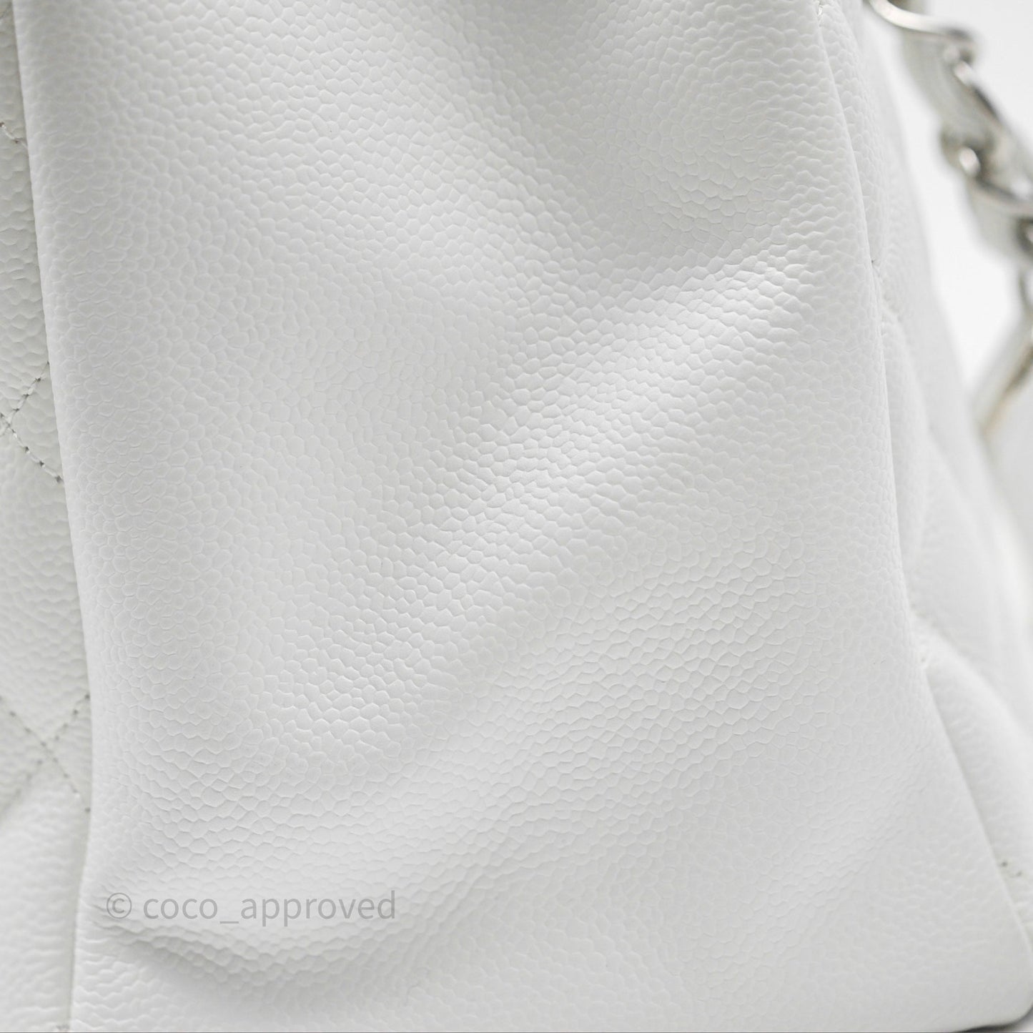 Chanel GST White Caviar Silver Hardware