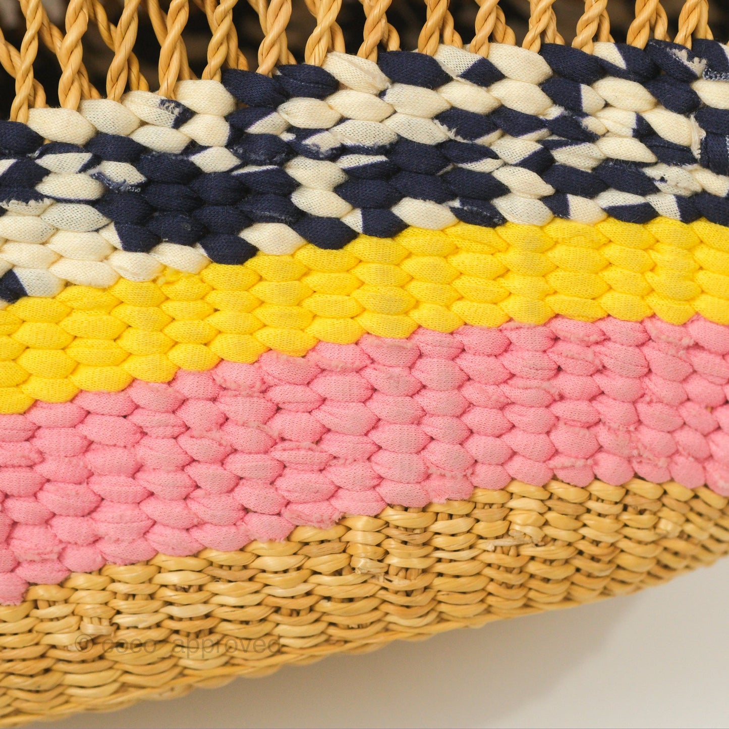 Loewe x Paula’s Ibiza Striped Raffia Basket Bag