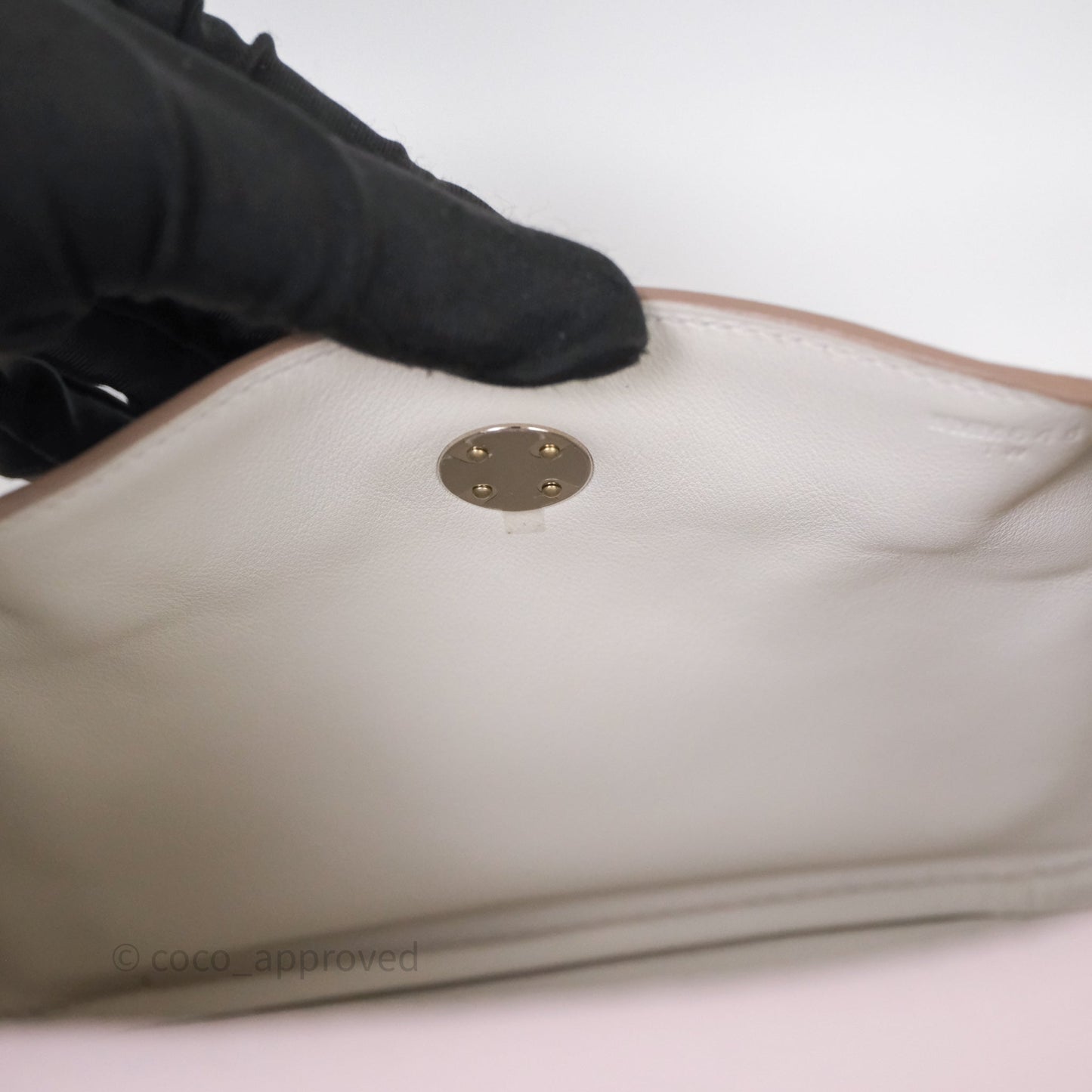 Hermès Mini Lindy 20 Mauve Pâle 09 Clemence Palladium Hardware
